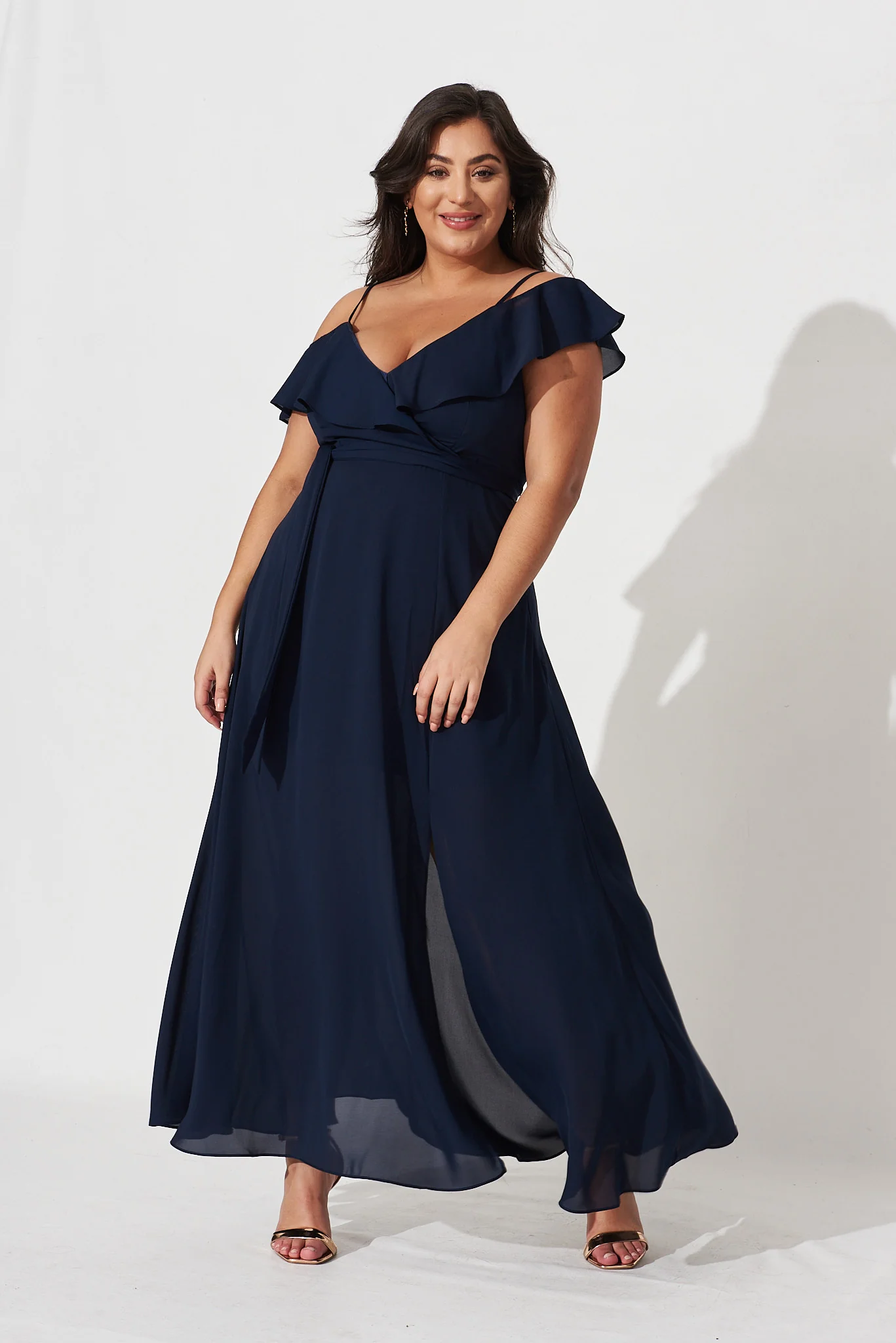 Marit Maxi Dress In Navy - Image 12