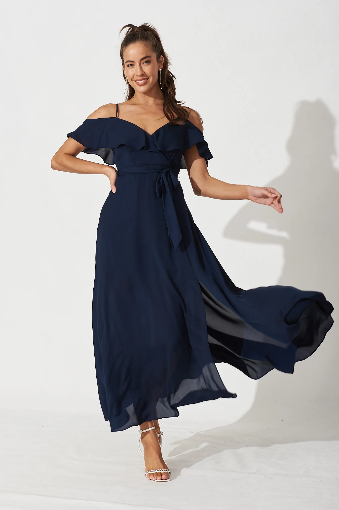 Marit Maxi Dress In Navy - Image 4