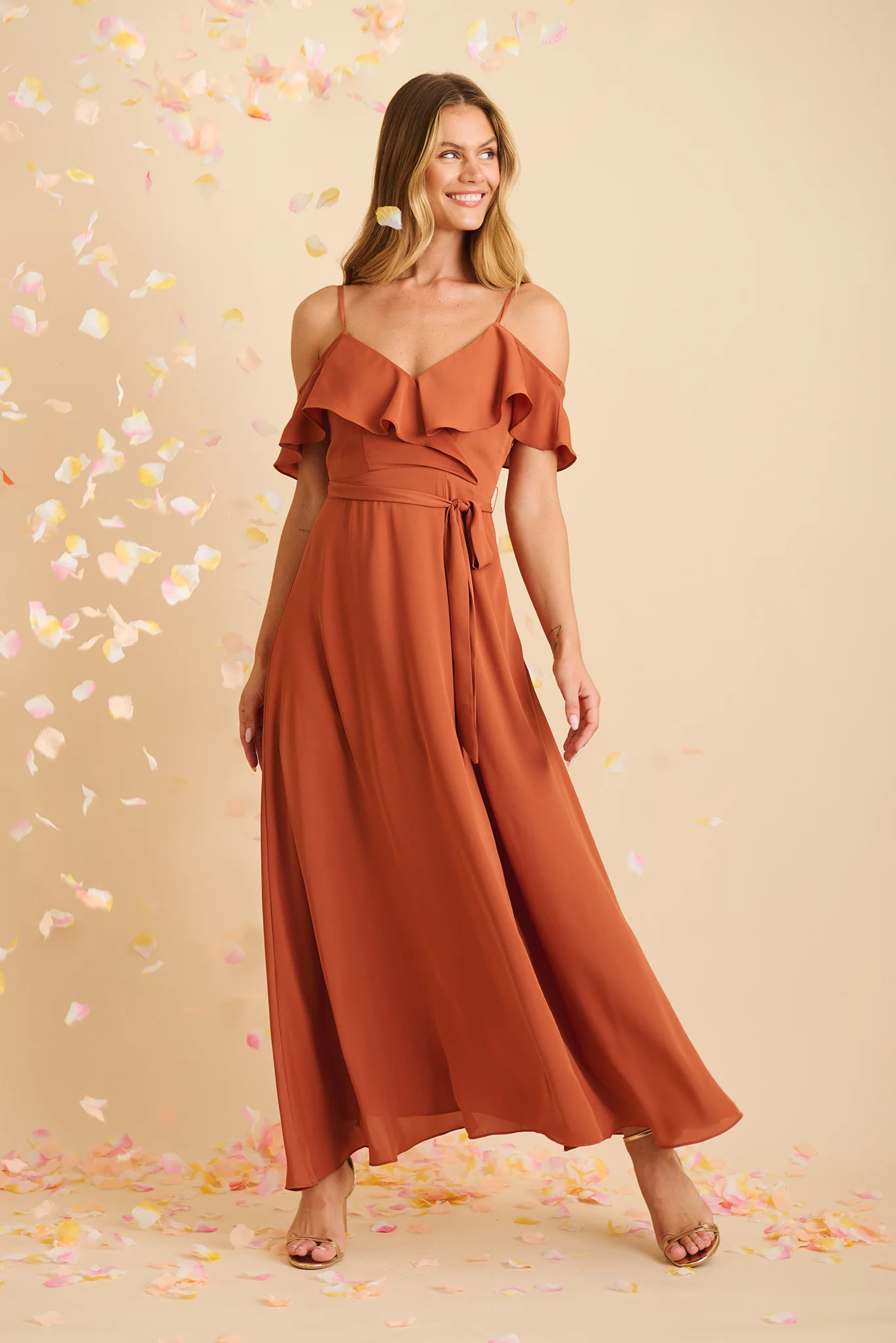 Marit Maxi Dress In Rust - Image 2
