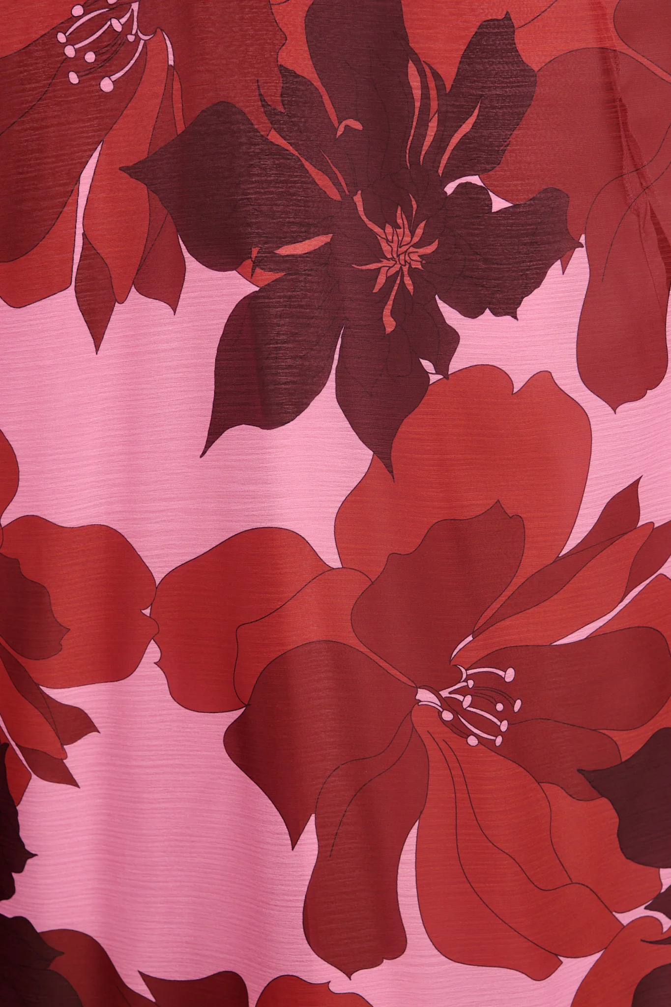 Martina Maxi Dress in Pink and Red Floral Chiffon - Image 6