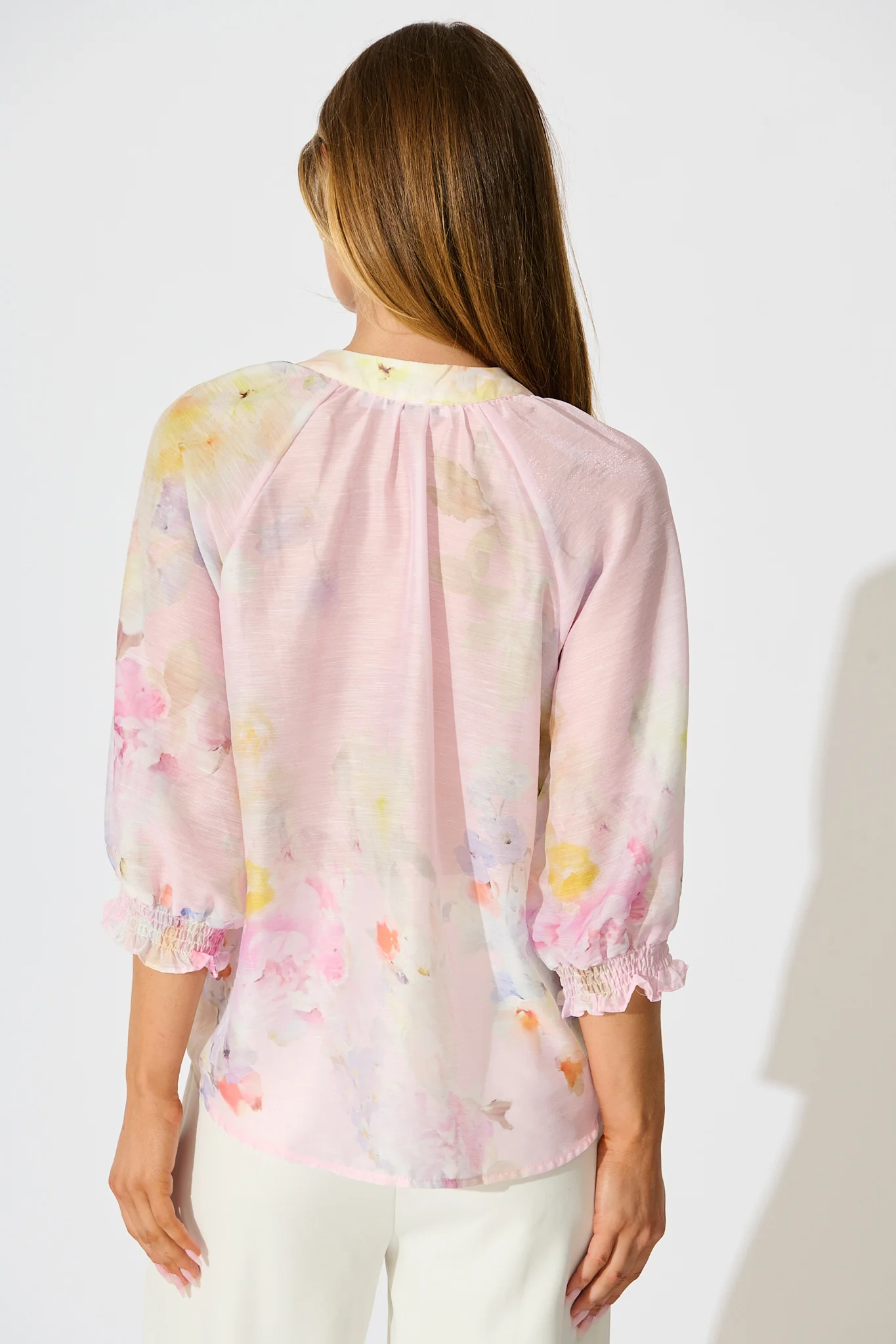 Martisha Top in Light Pink Floral - Image 4
