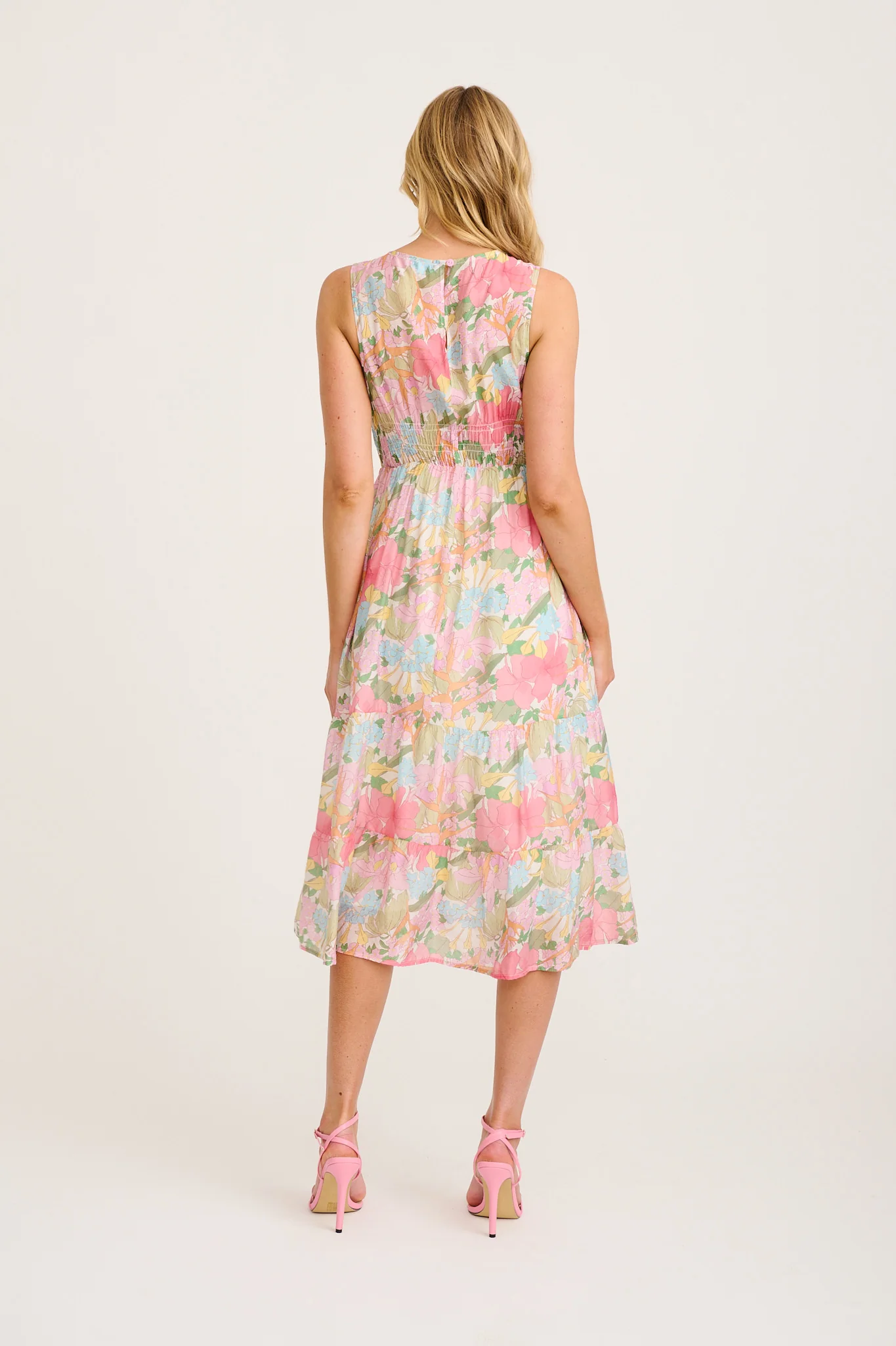 Megs Midi Dress in Multi Floral - Image 4