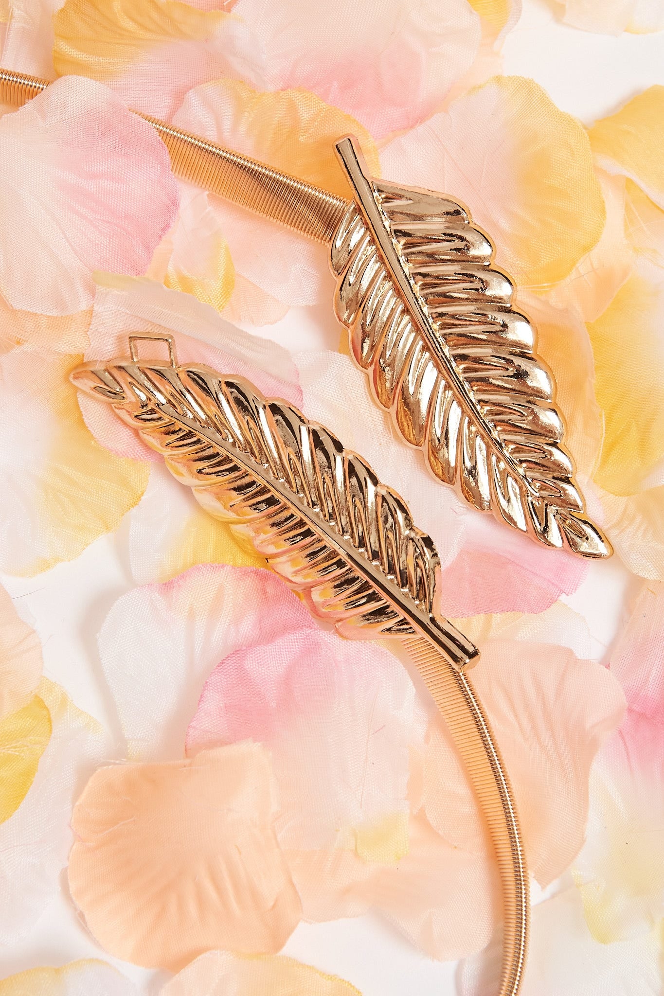 Melissa Leaf Stretch Belt In Gold - Image 6