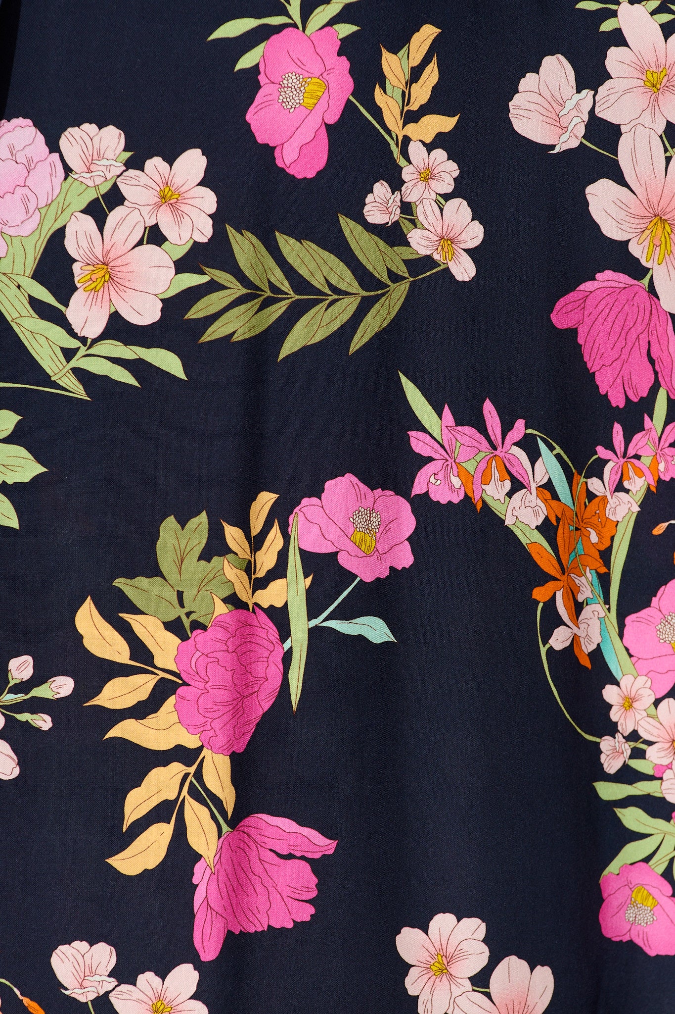 Melody Midi Dress in Navy Multi Floral - Image 6
