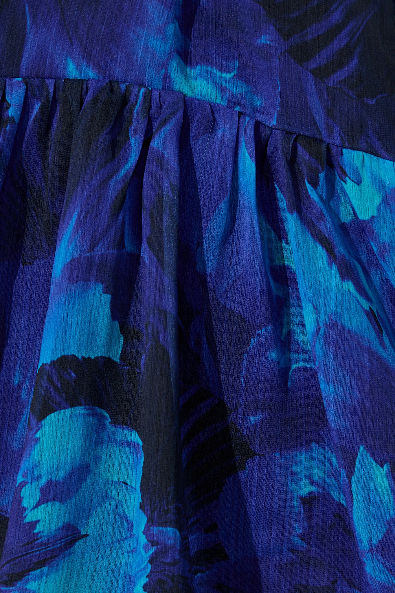 Mica Dress in Blue Watercolour Chiffon - Image 6