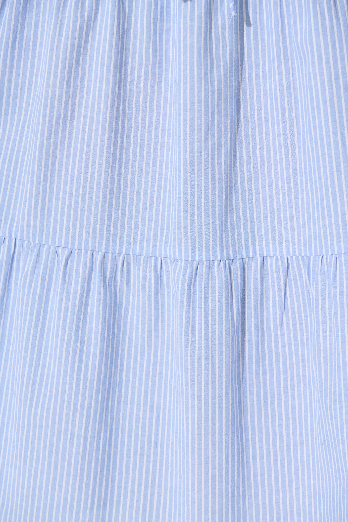 Micah Midi Dress in Blue and White Stripe Cotton Blend - Image 6