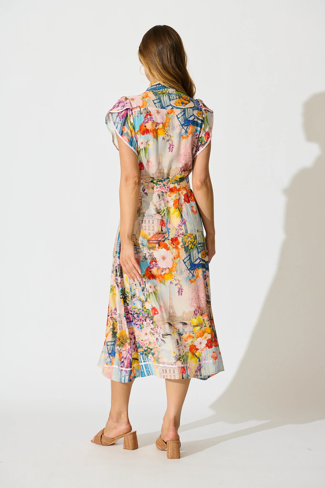 Milliana Midi Dress in Mediterranean Floral Print - Image 4