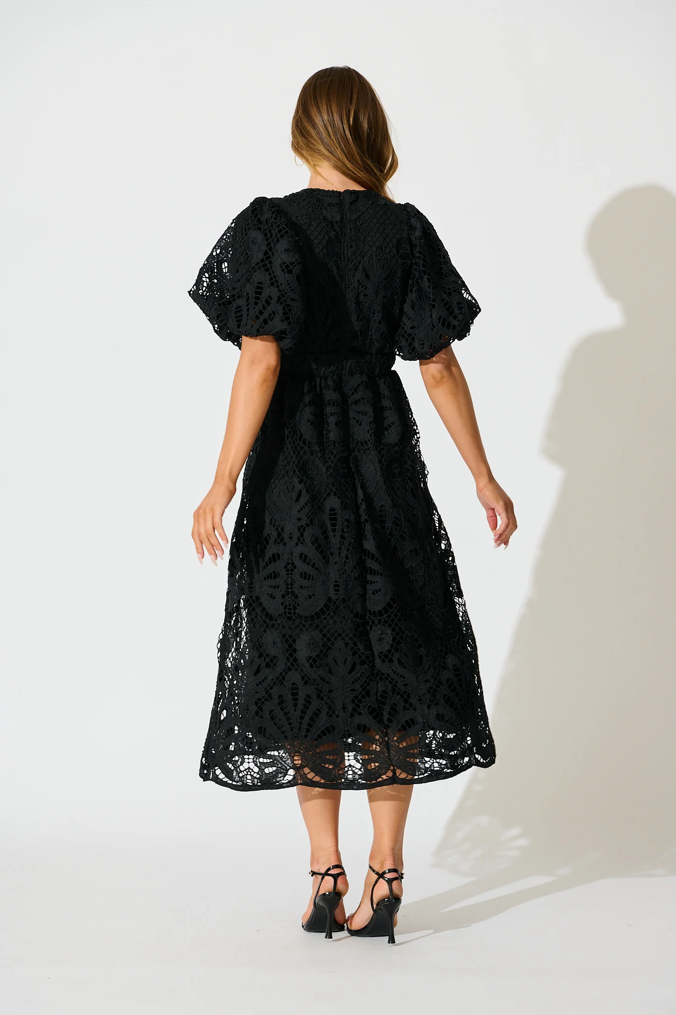 Millie Lace Maxi Dress In Black - Image 4