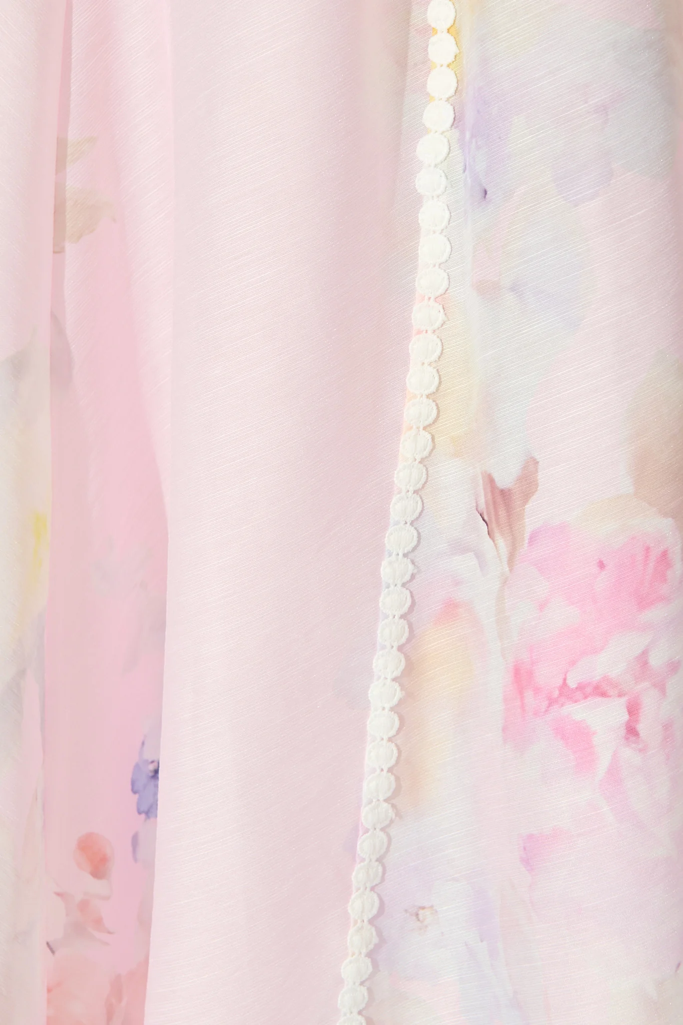 Mimi Maxi Shirt Dress in Light Pink Floral - Image 6