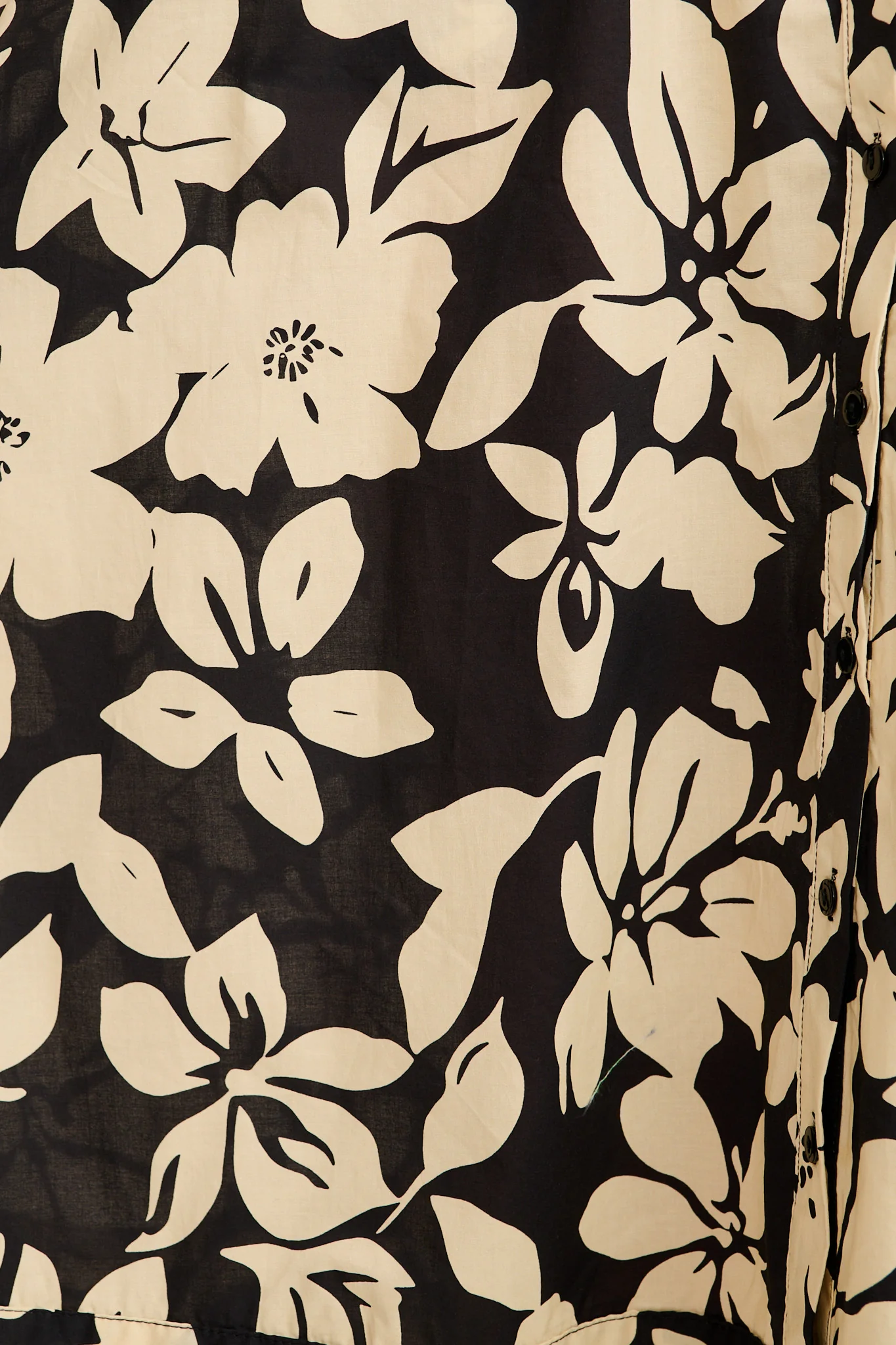 Mimsy Midi Dress in Cream with Black Floral Cotton - Image 6