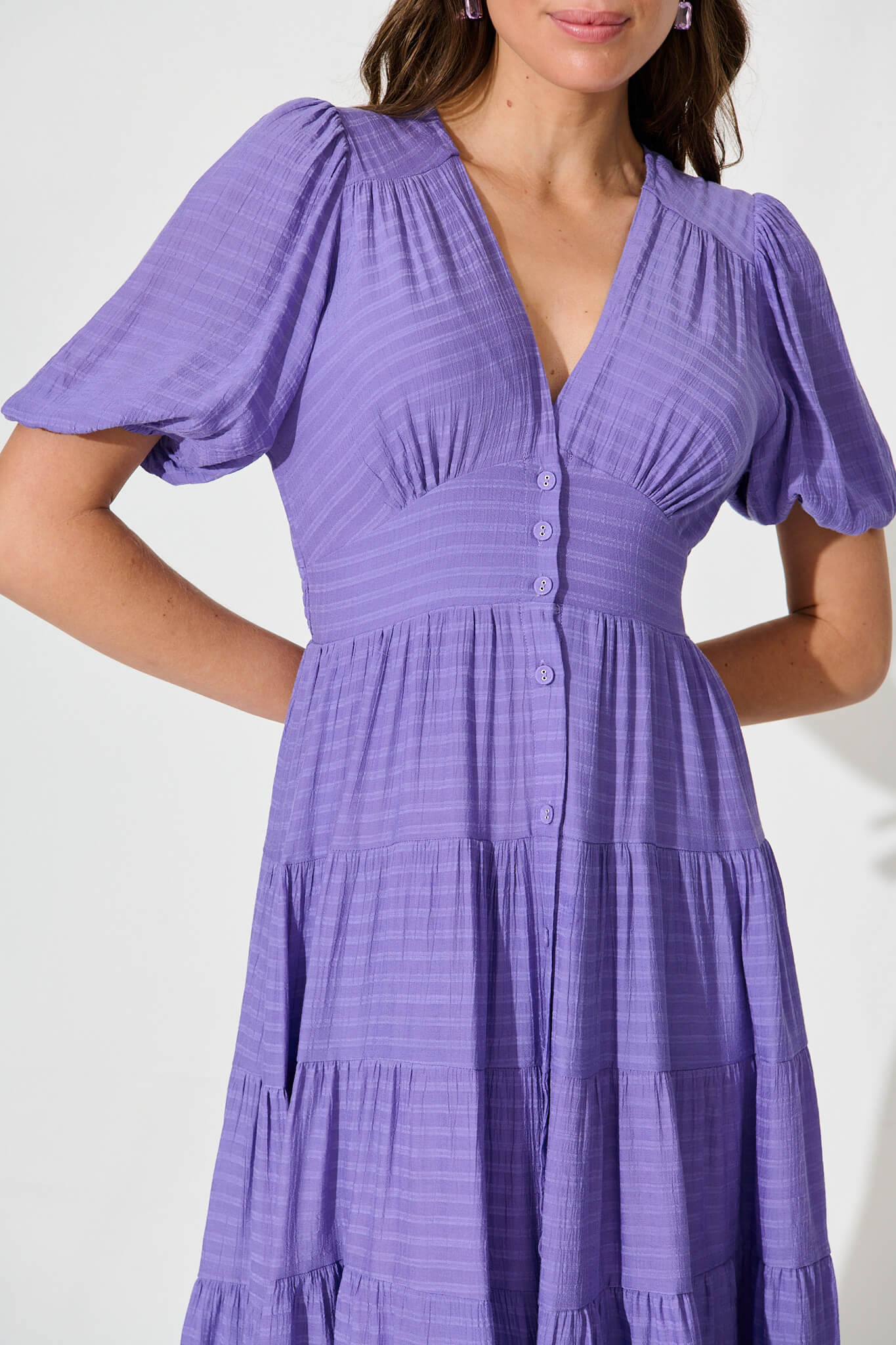 Modica Midi Dress In Purple - Image 6