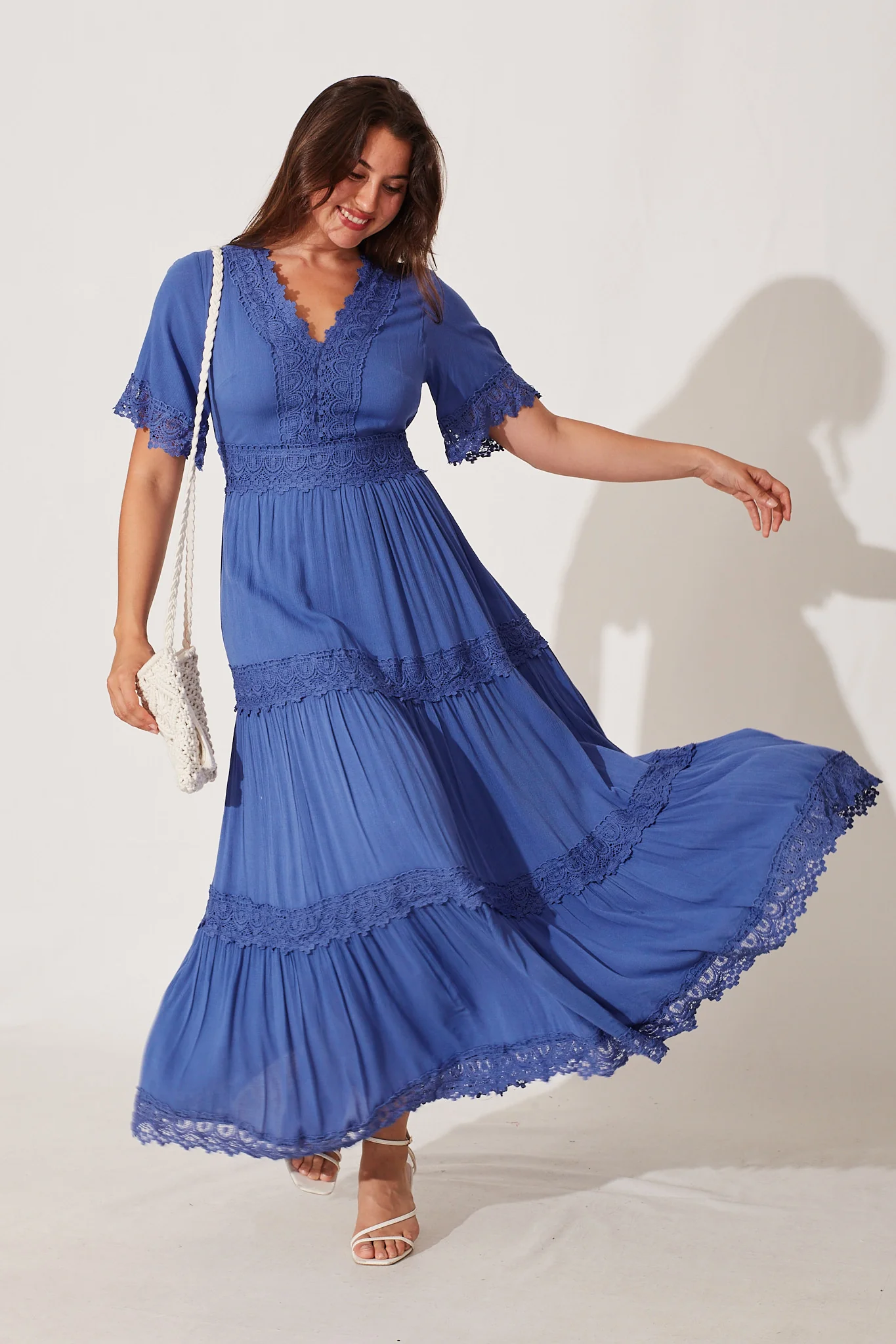 Mona Maxi Dress In Blue