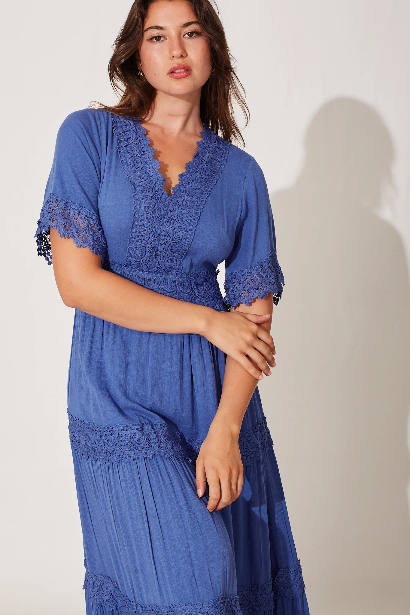 Mona Maxi Dress In Blue - Image 2