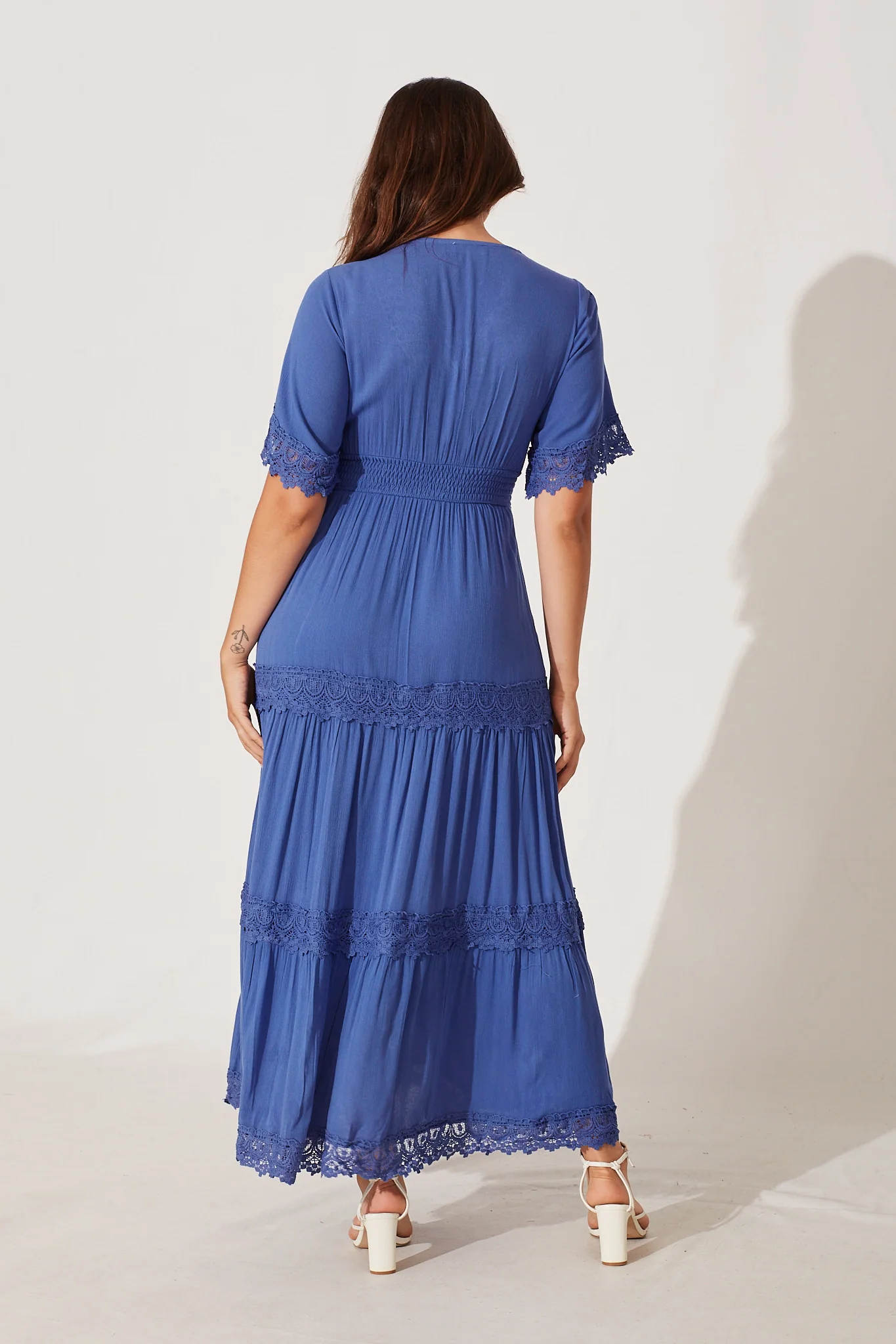 Mona Maxi Dress In Blue - Image 4