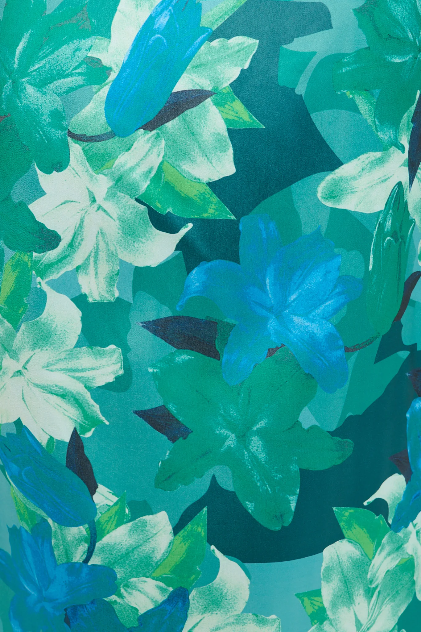 Moon Lily One Shoulder Maxi Dress in Emerald Floral Satin - Image 6