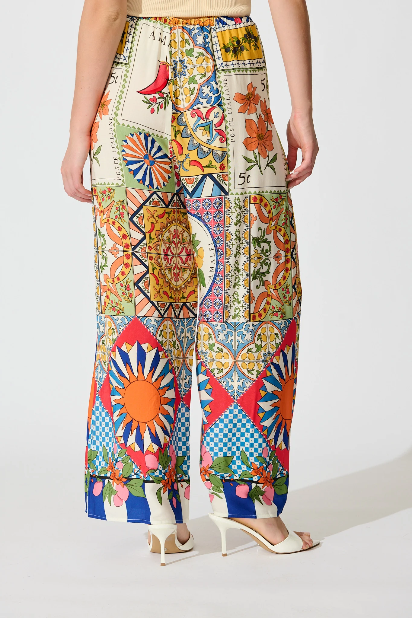 Moroccan Sunset Pant in Multi Tile Print - Image 11