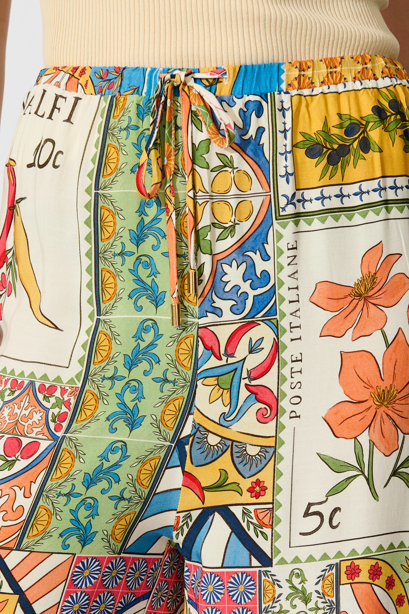 Moroccan Sunset Pant in Multi Tile Print - Image 13