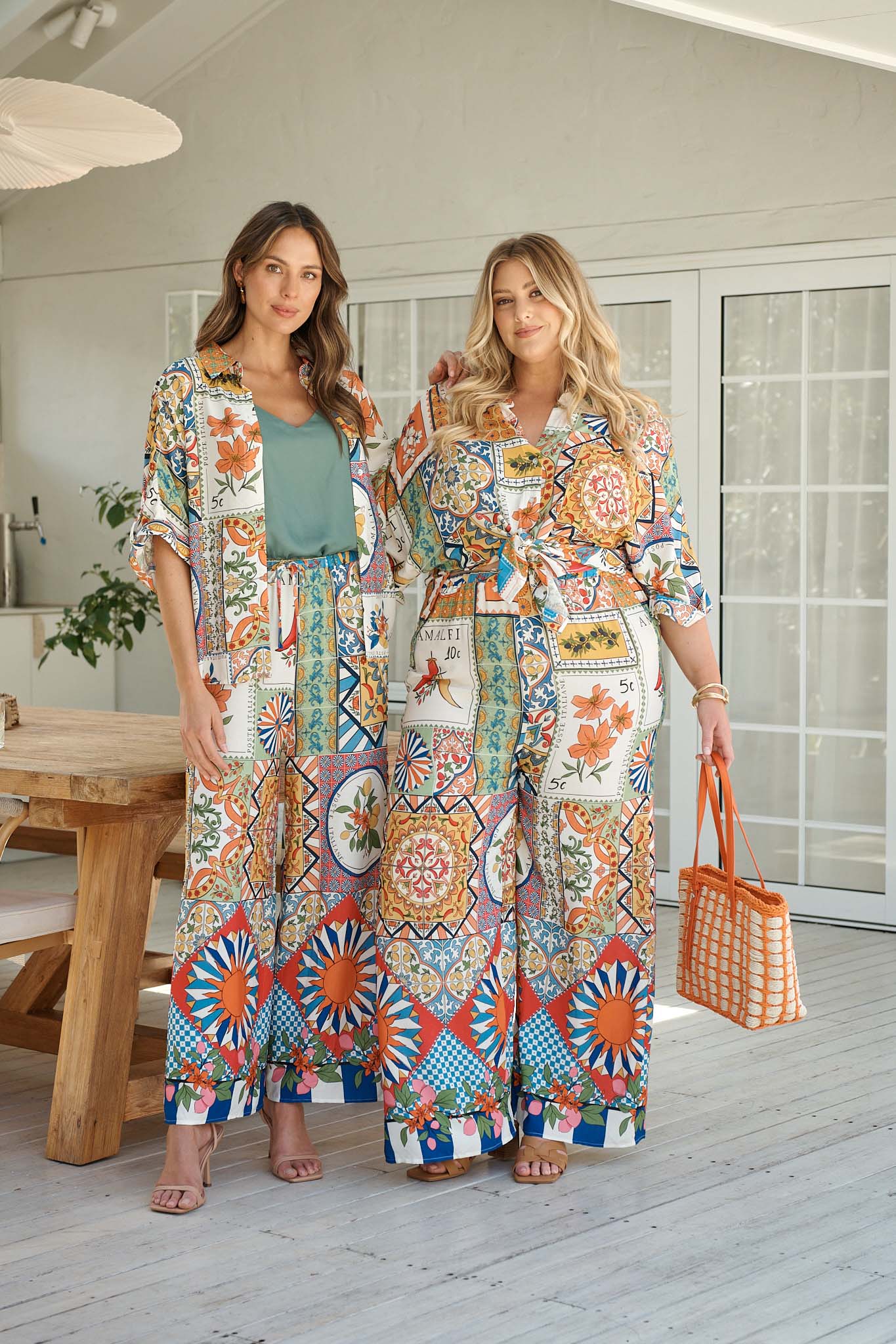Moroccan Sunset Pant in Multi Tile Print - Image 6