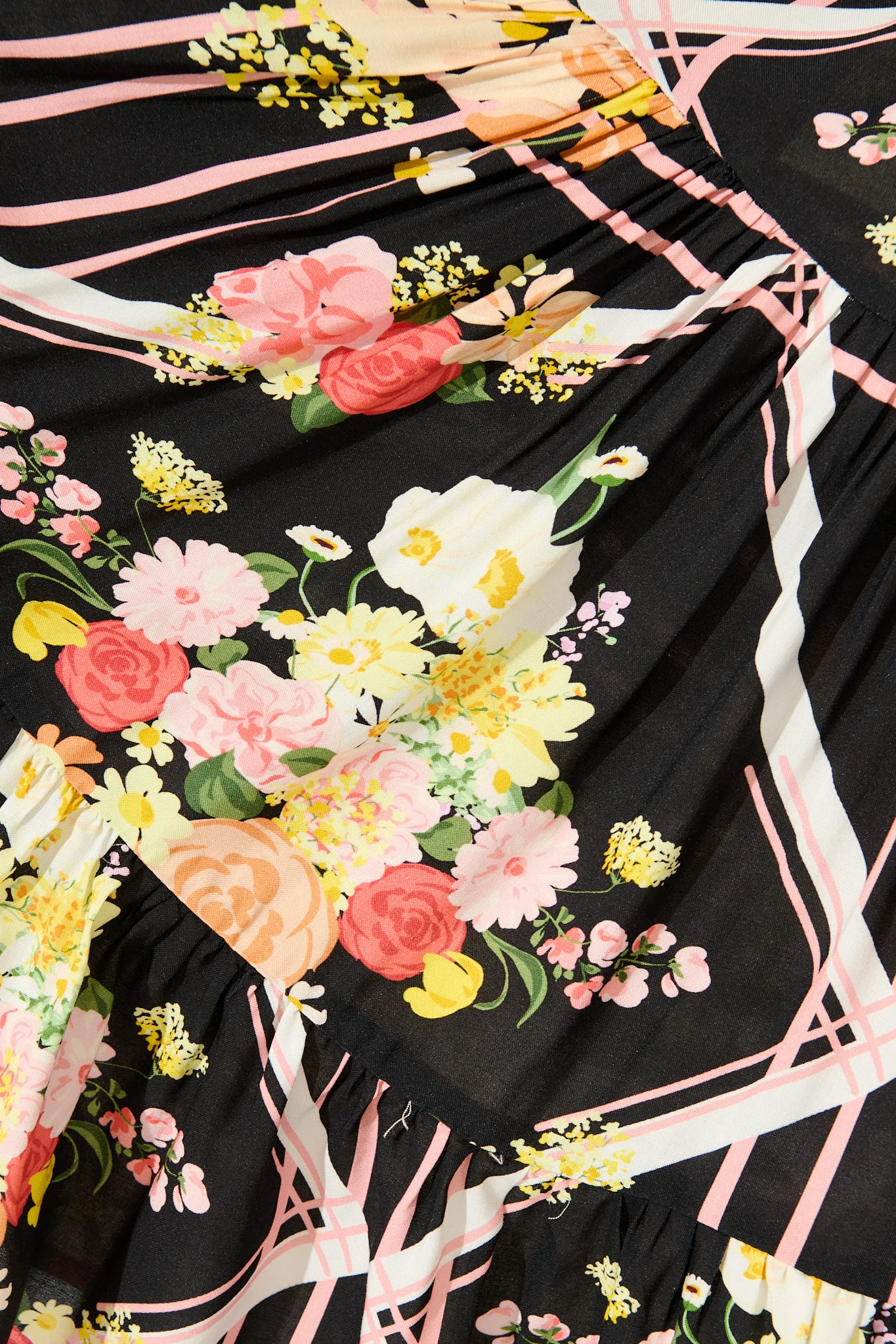 Navianna Dress in Black with Multi Floral - Image 6
