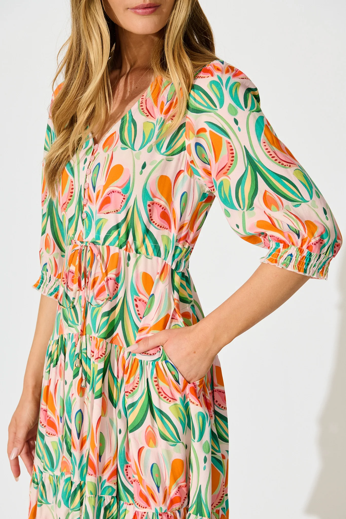 Navianna Dress in Multi Print - Image 5