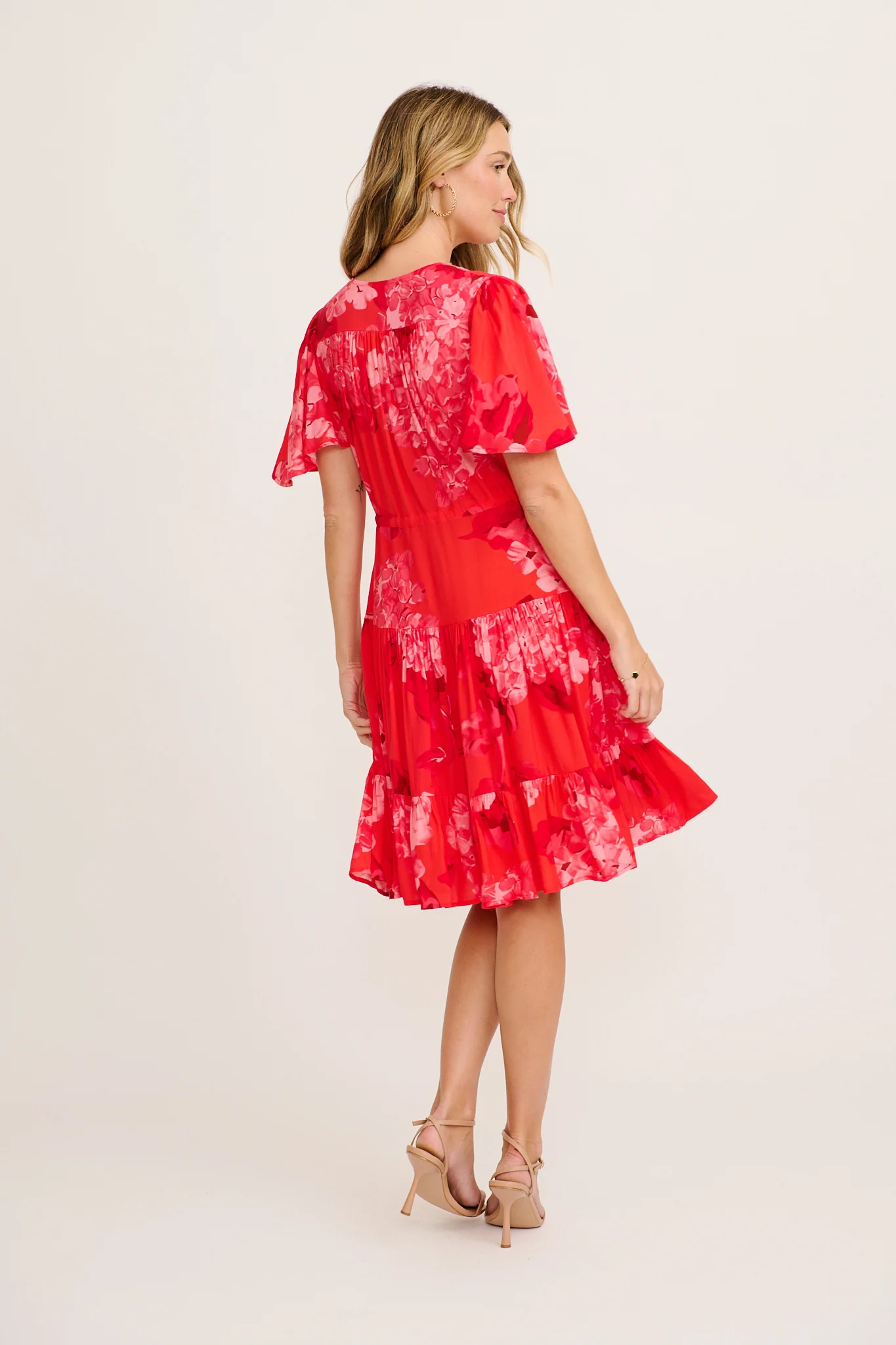 Navianna Dress in Red Floral - Image 4