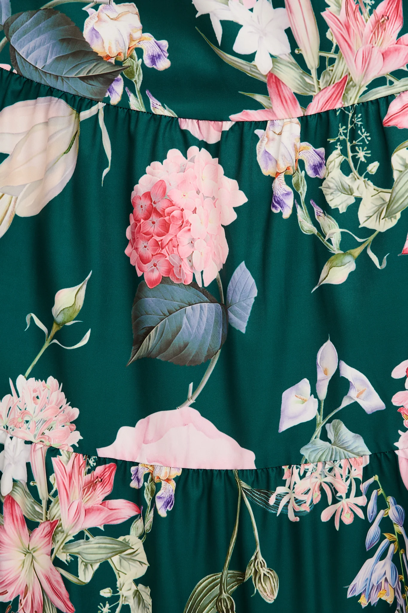 Newmoon Maxi Skirt in Green with Blush Floral - Image 6