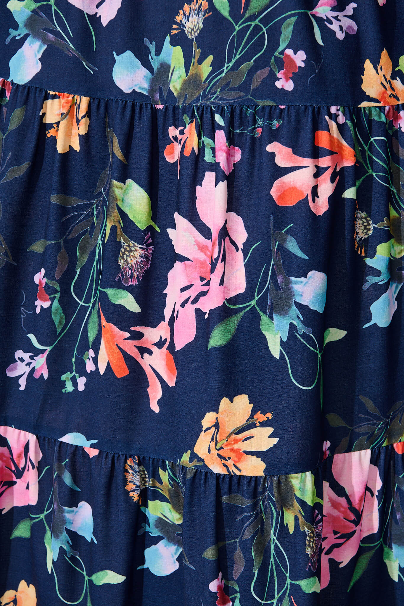 Newmoon Maxi Skirt In Navy With Multi Floral Print - Image 6