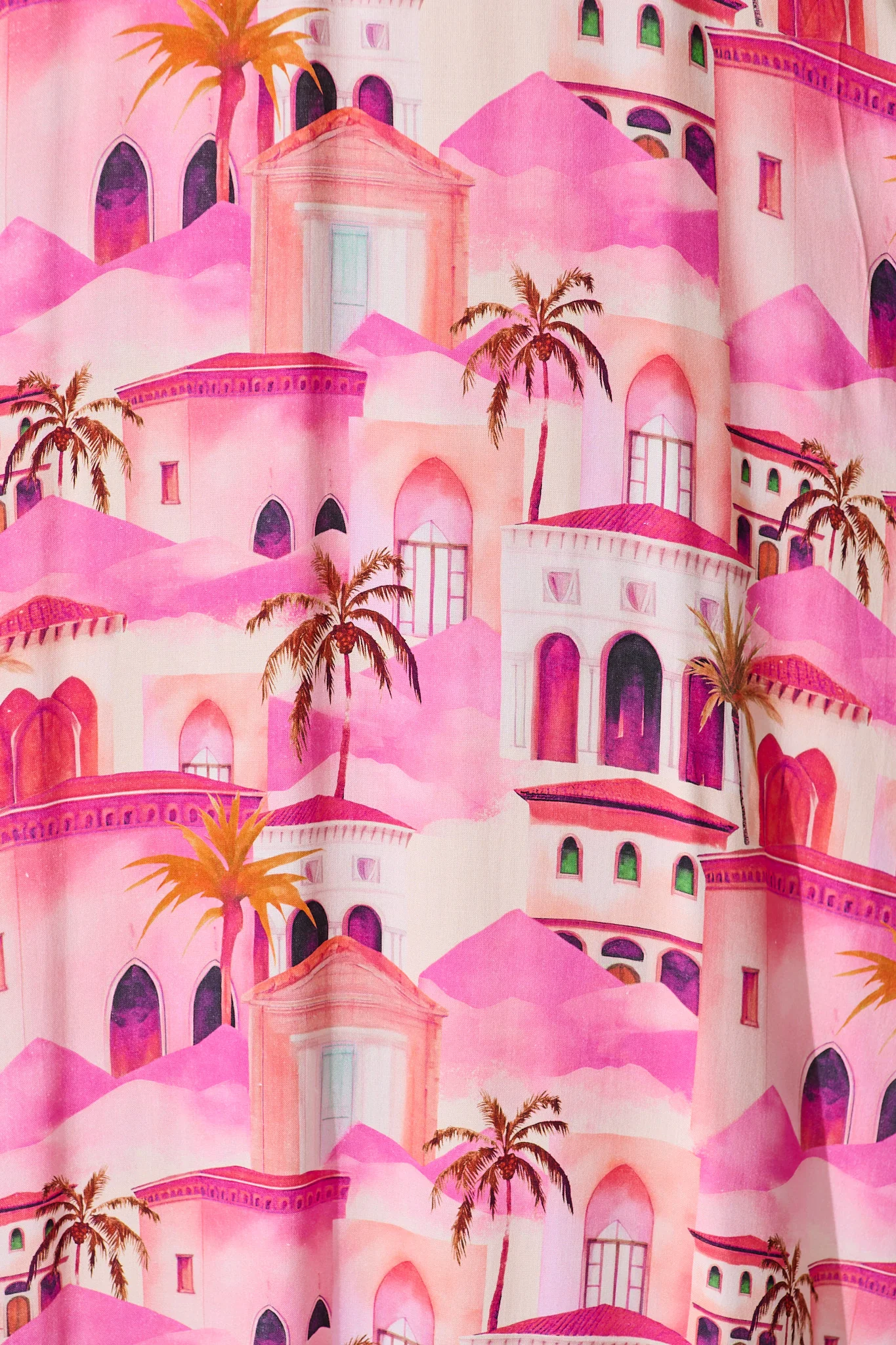 No Scrubs Maxi Dress in Pink Resort Print - Image 6