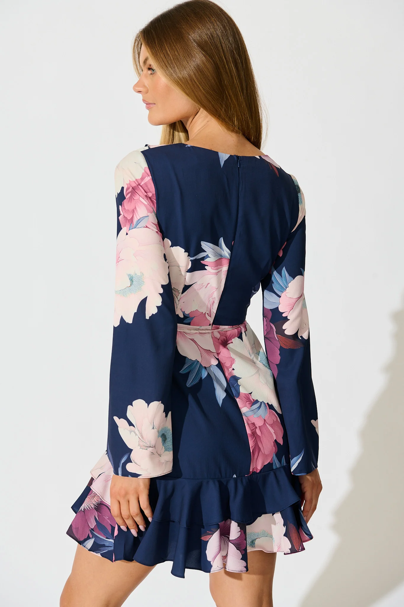 Noir Botanica Dress in Navy Floral - Image 4