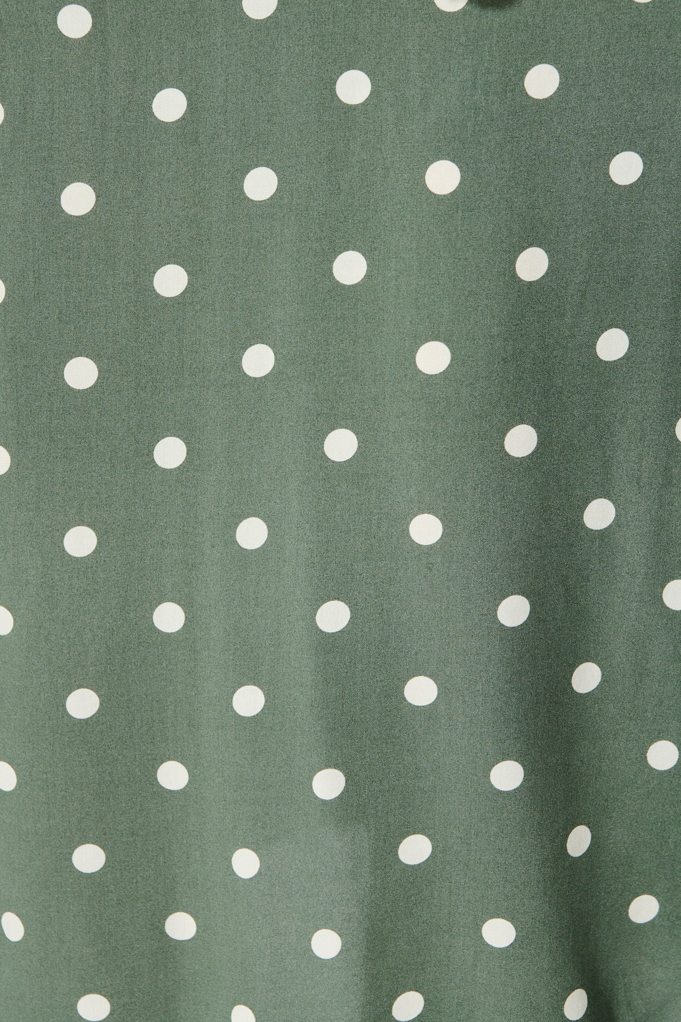 Noree Midi Dress in Khaki with White Polka Dot - Image 6