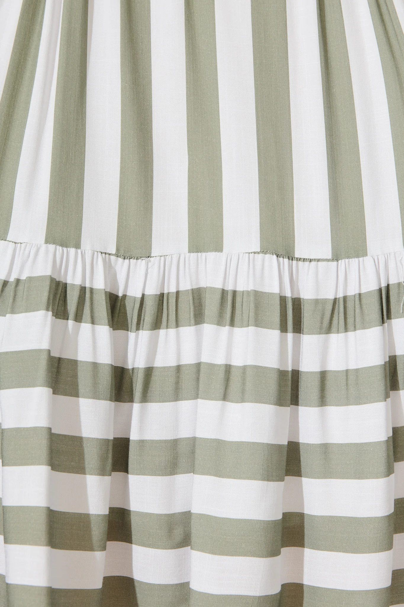 Northcote Smock Dress in Green with White Stripe - Image 6