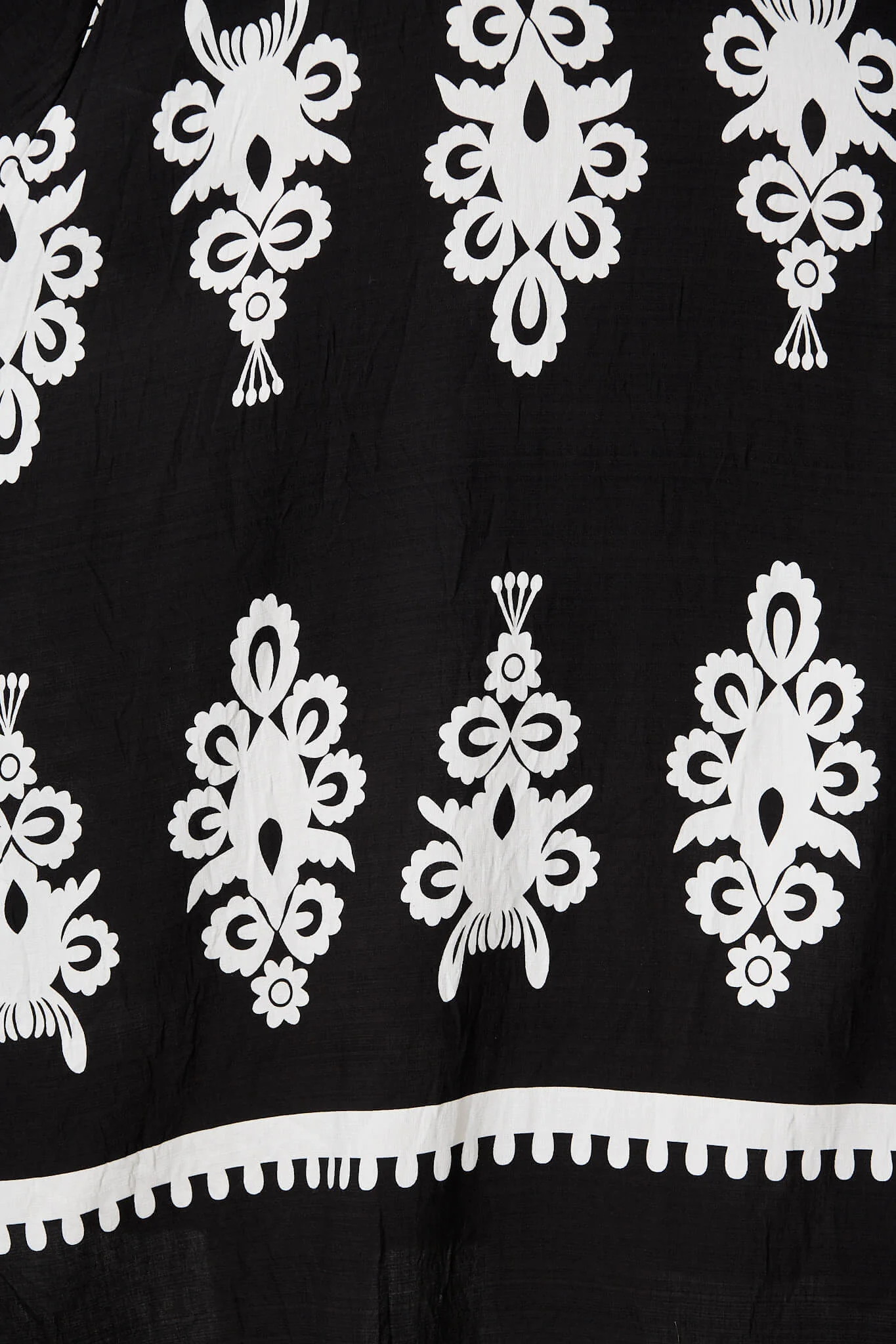 Norvi Maxi Dress in Black with White Print - Image 6