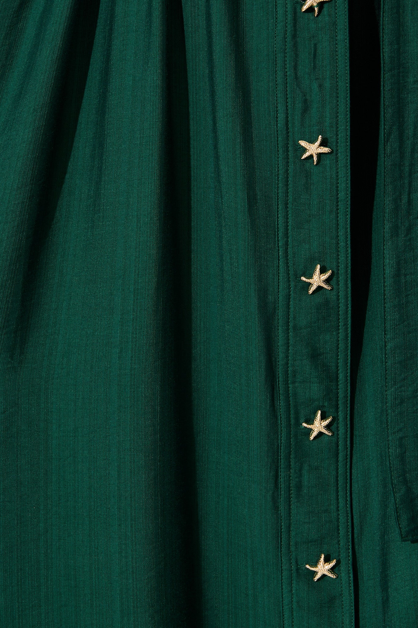 Nuala Midi Shirt Dress in Emerald - Image 6