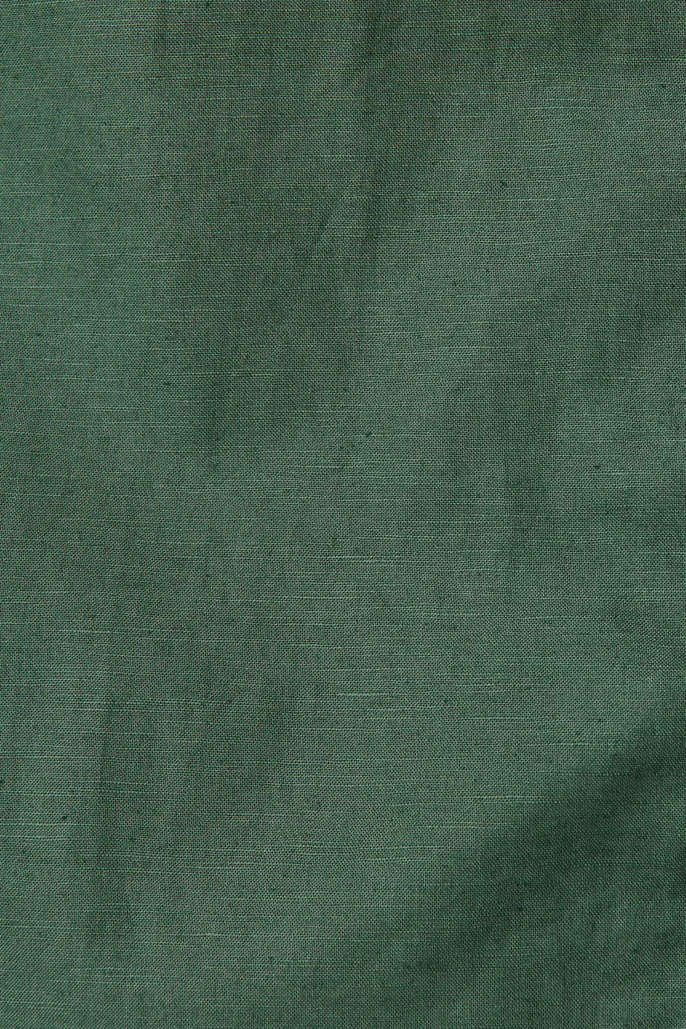 Oatland Midi Shirt Dress In Green Cotton Linen - Image 6