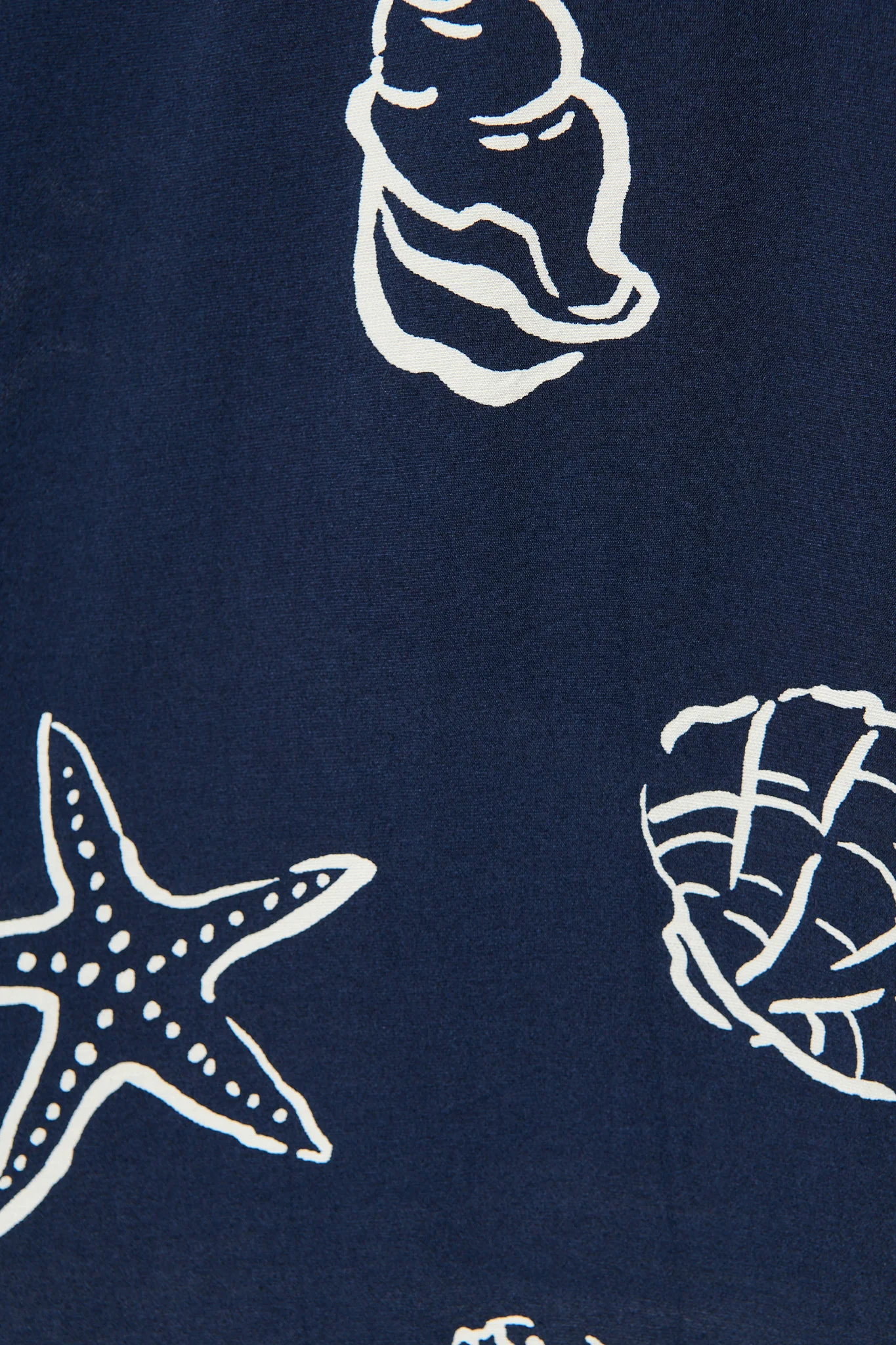 Oceans Embrace Top in Navy with White Shell Print - Image 6