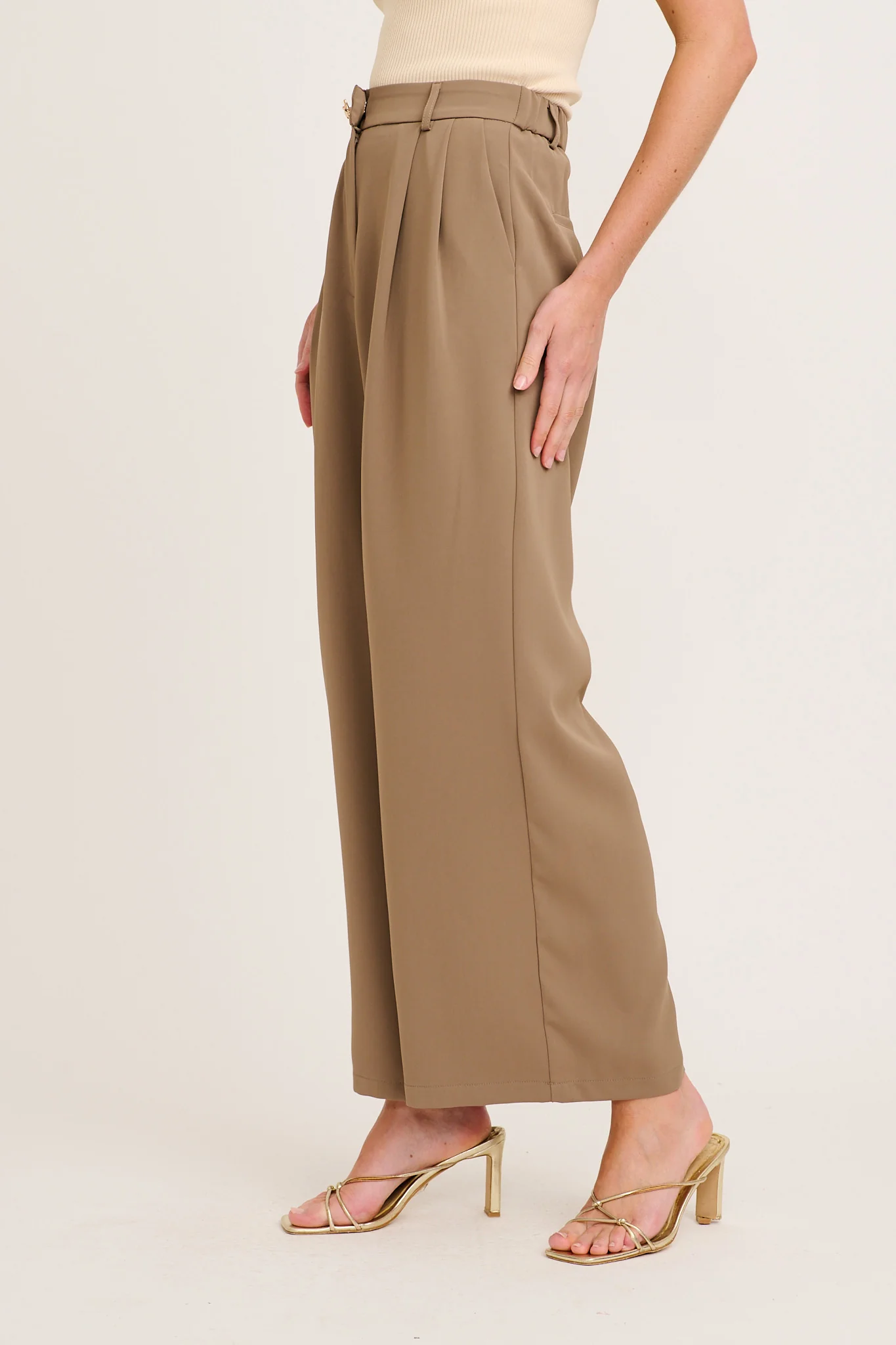 Office Hours Pant in Taupe - Image 2
