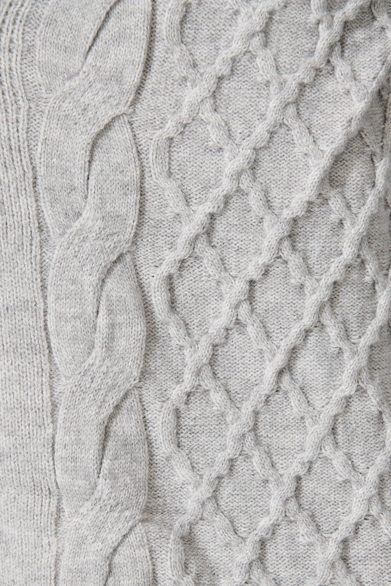 Okina Knit Cardigan In Grey Marle Wool Blend - Image 6