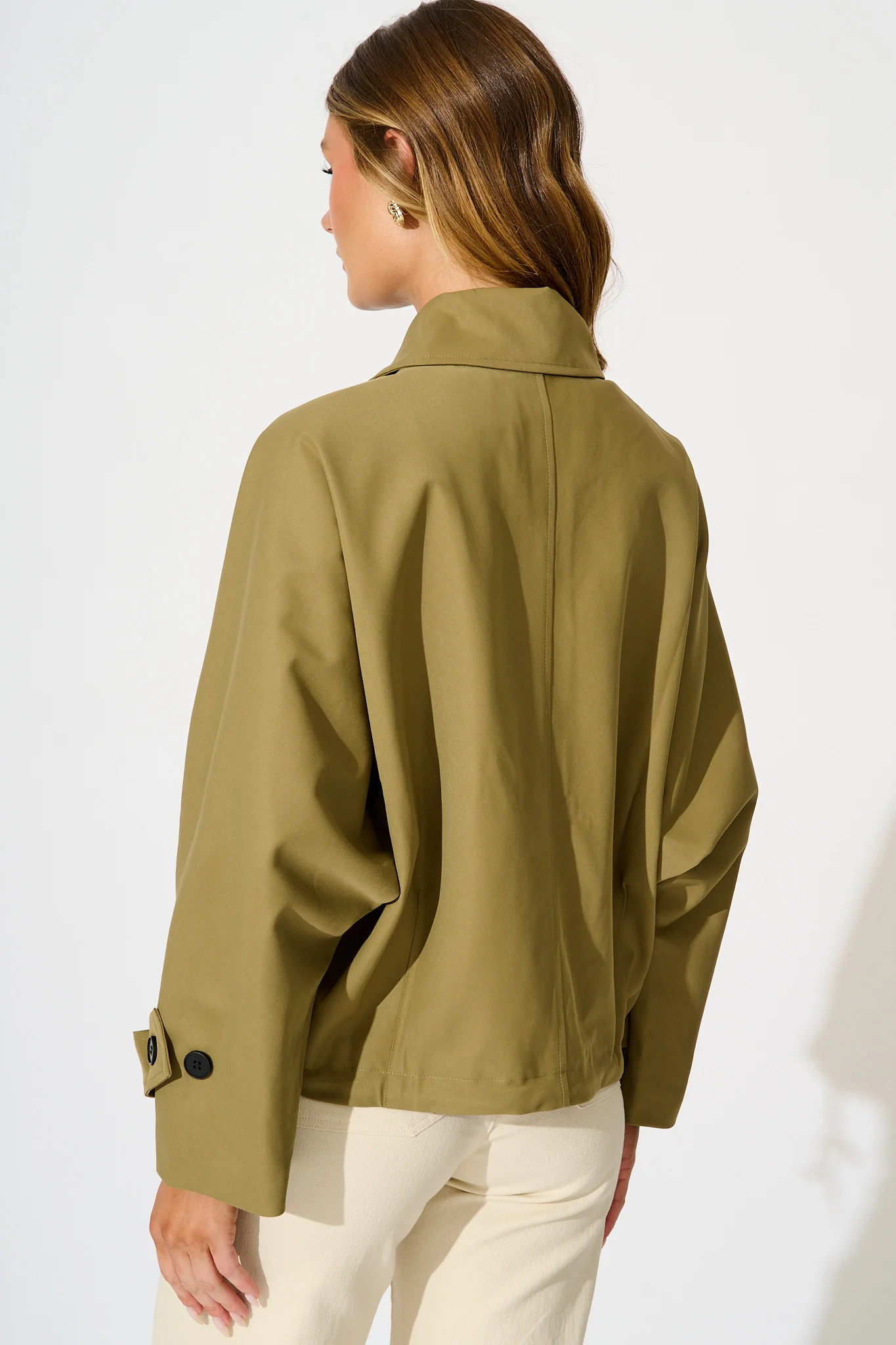 Olympia Jacket in Khaki - Image 4