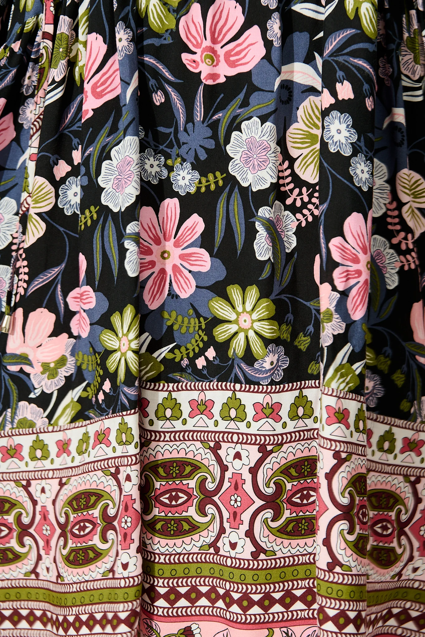 Otra Smock Dress in Black Multi Floral Print - Image 6