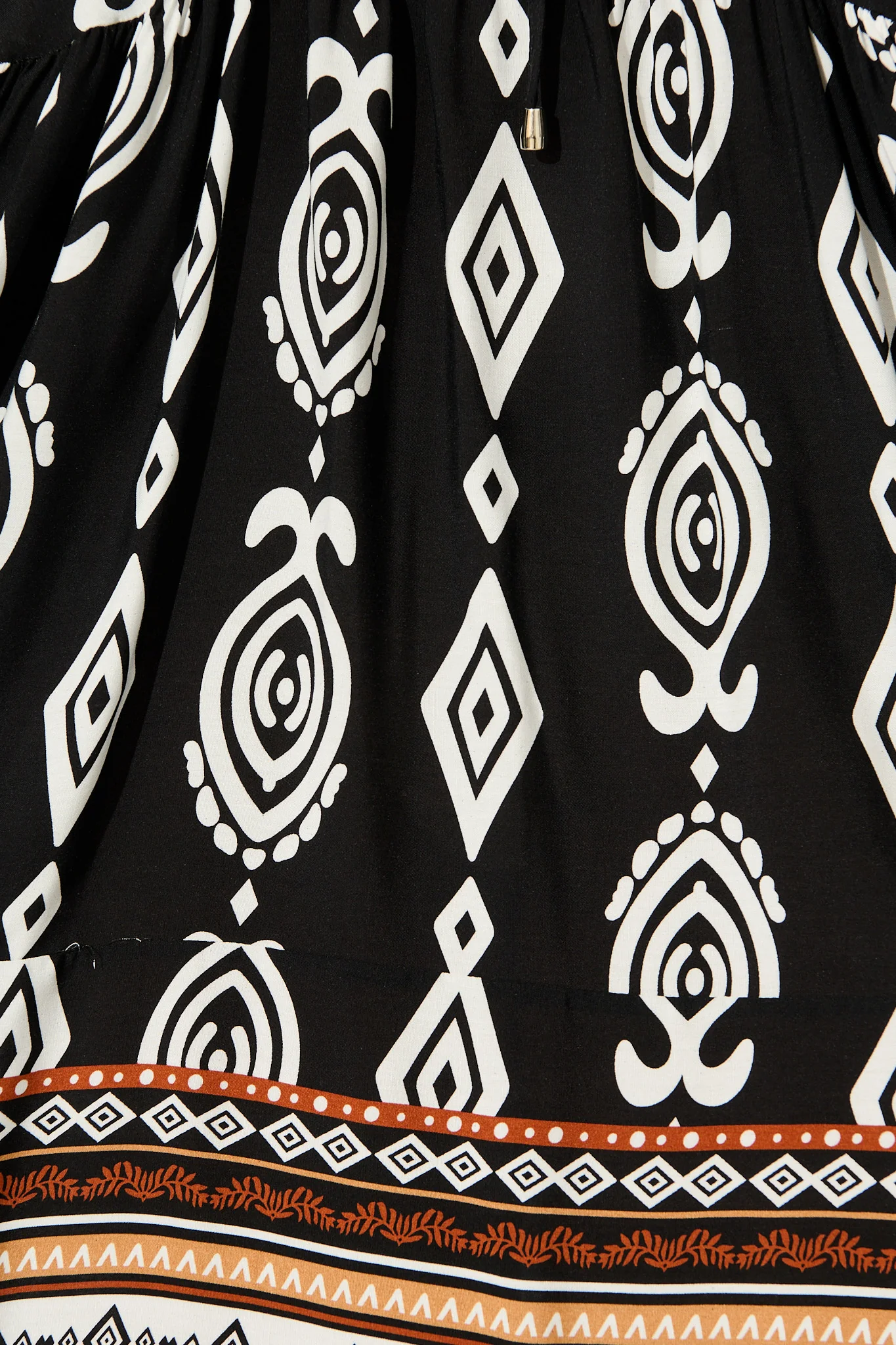 Otra Smock Dress in Black with Multi Boho Print - Image 6