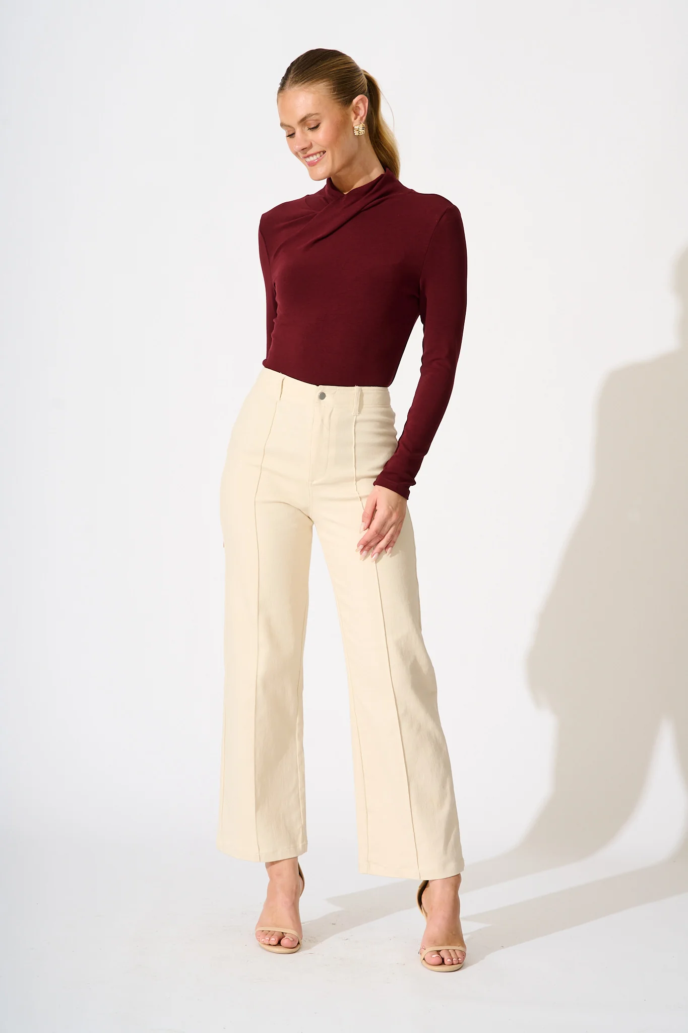 Oxford Top in Wine - Image 4