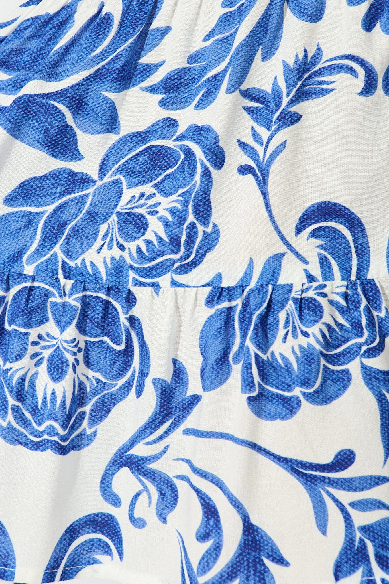 Paisley Dreams Dress in White with Blue Floral - Image 6