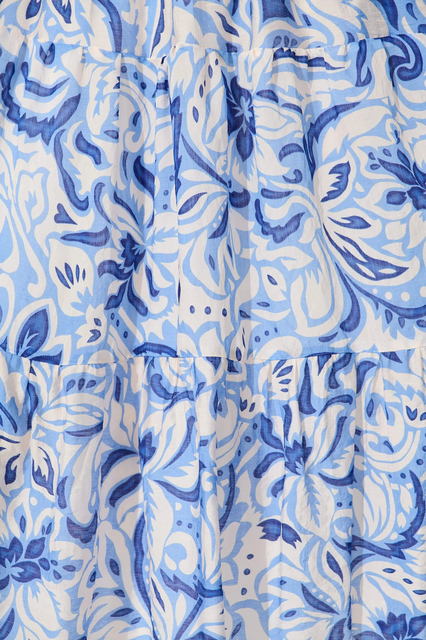Palm Springs Midi Dress in Blue and White Print - Image 6