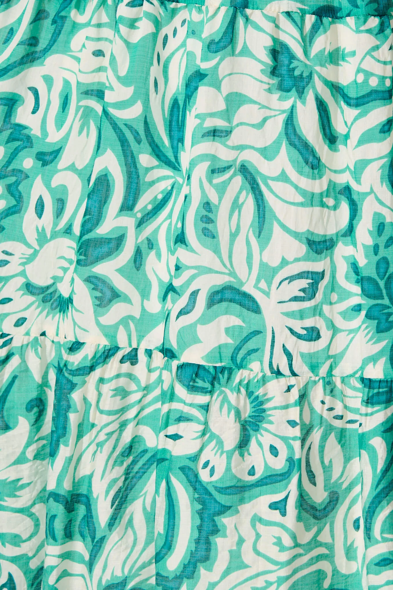 Palm Springs Midi Dress in Green and White Print - Image 6