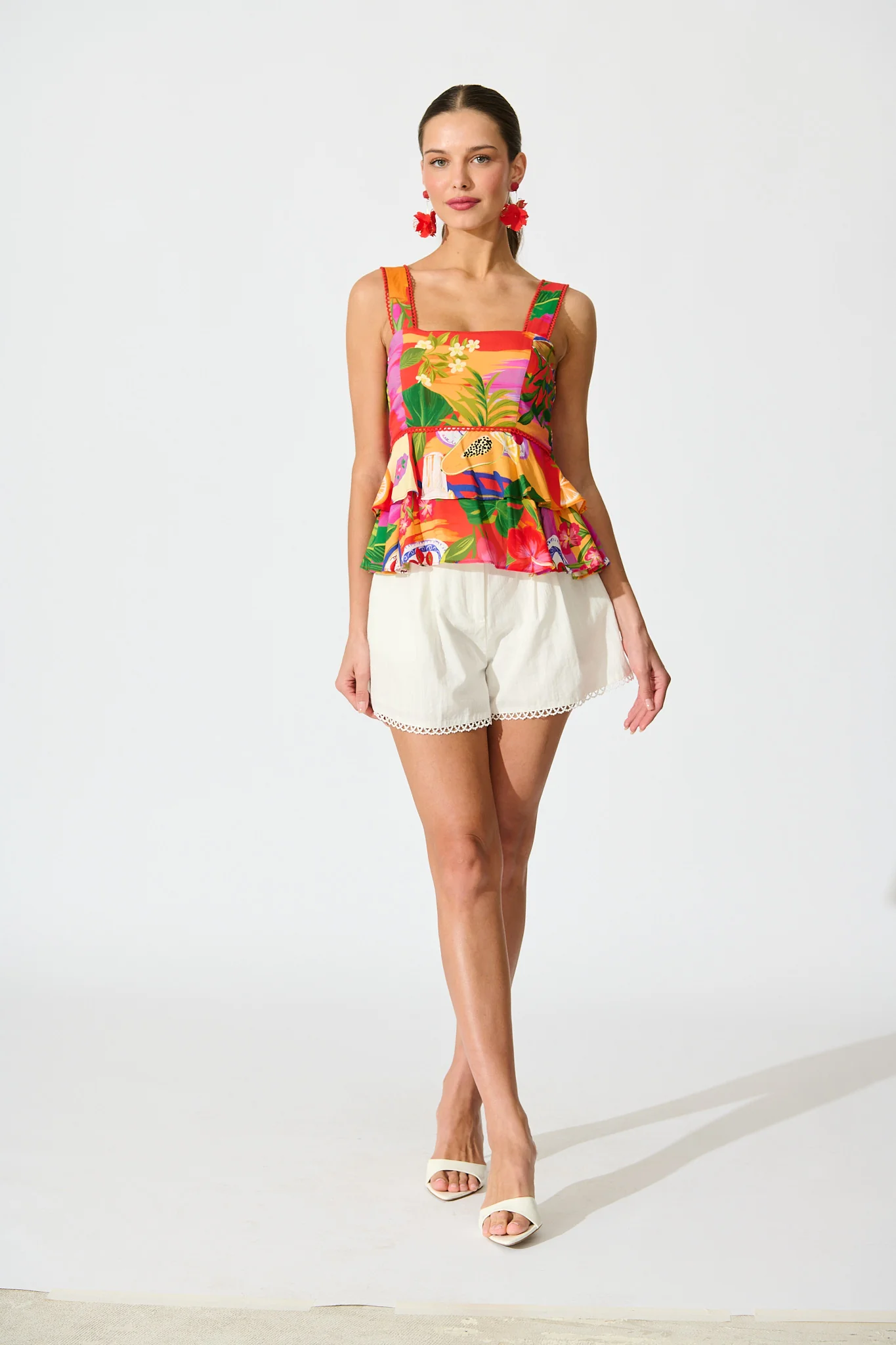 Paria Top in Purple Multi Print - Image 4