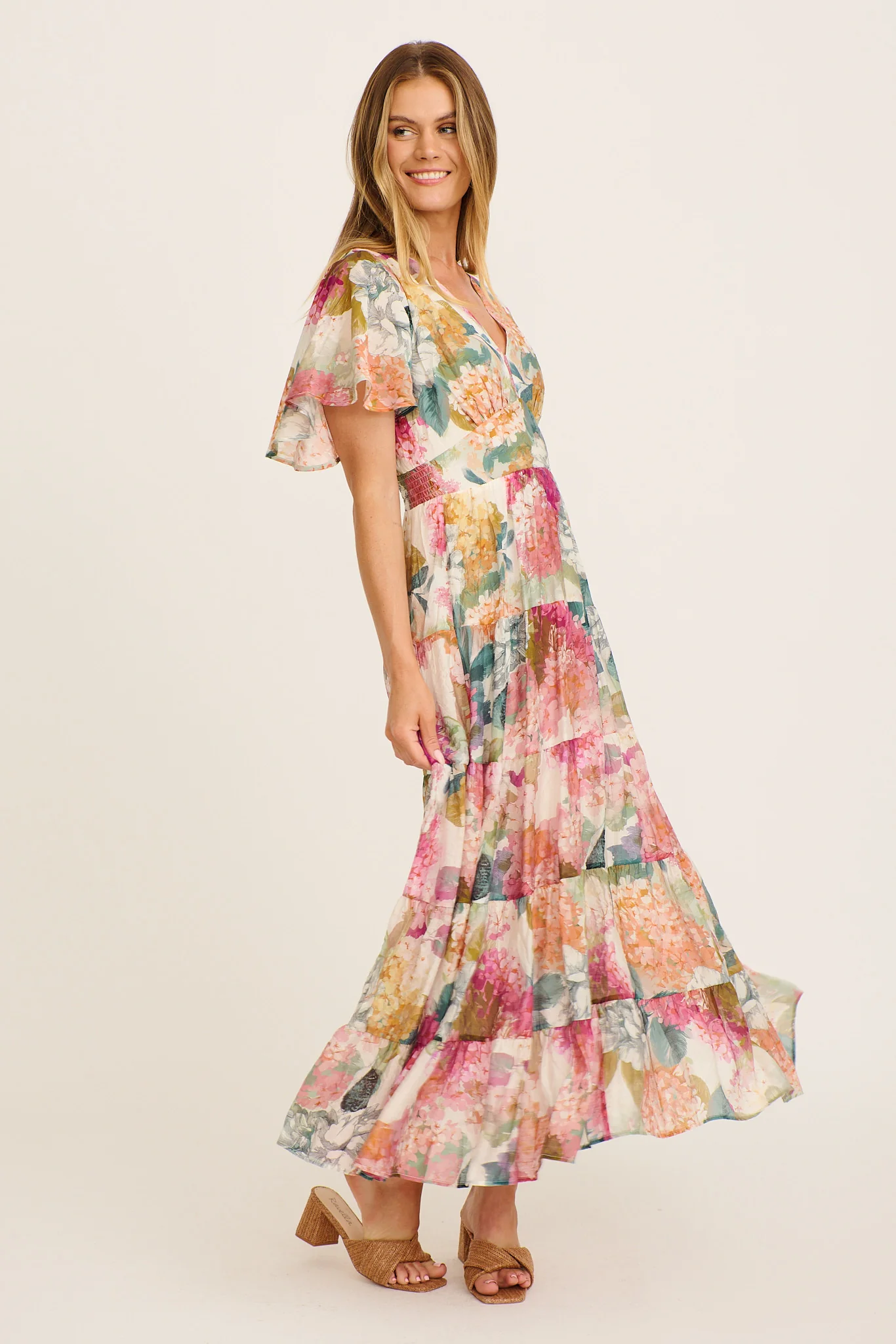 Pastel Symphony Maxi Dress in Multi Floral - Image 4
