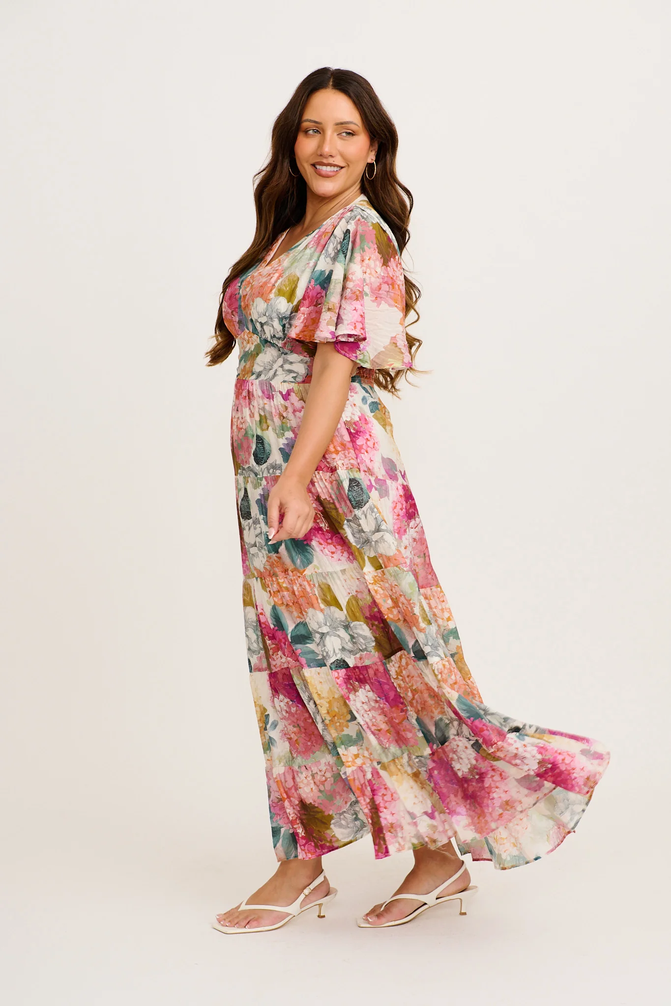 Pastel Symphony Maxi Dress in Multi Floral - Image 8