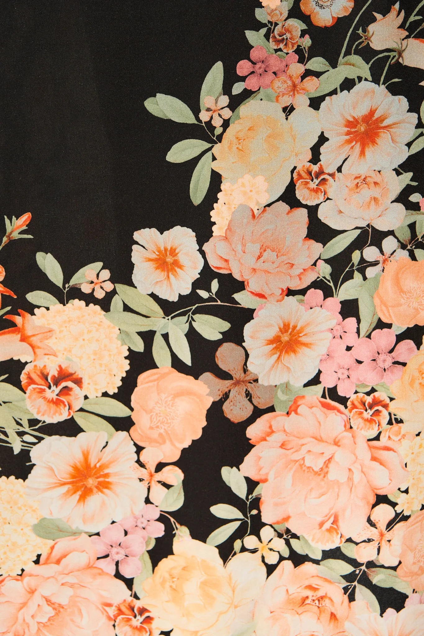 Petal Eclipse Dress in Black with Floral Print - Image 6