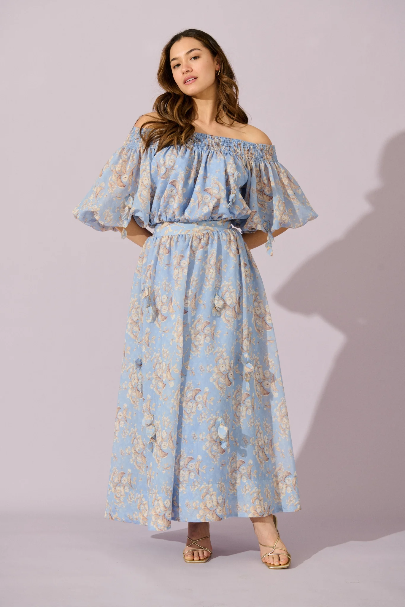 Petal Haze Top in Blue Floral - Image 2