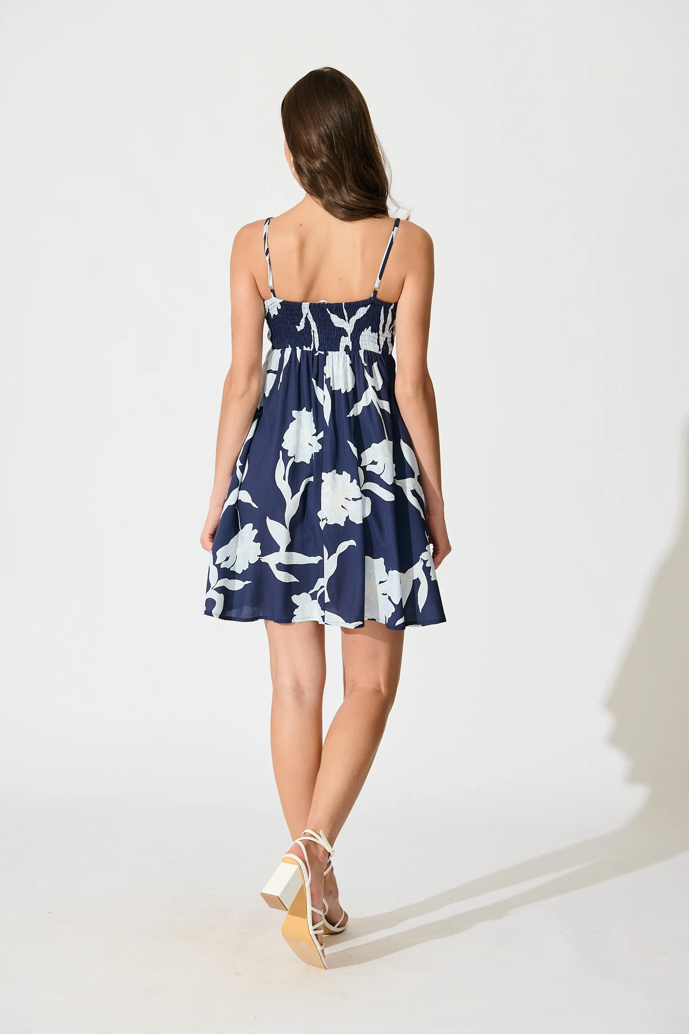 Petals & Dreams Sundress in Navy with Blue Floral - Image 8